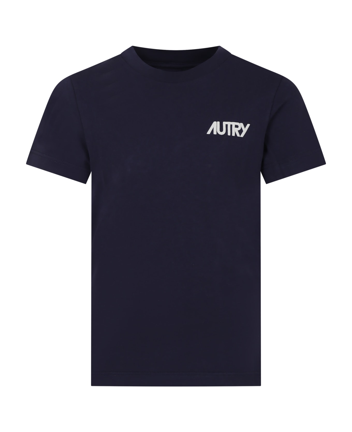 Autry Blue T-shirt For Kids With Logo - Blue Tシャツ＆ポロシャツ