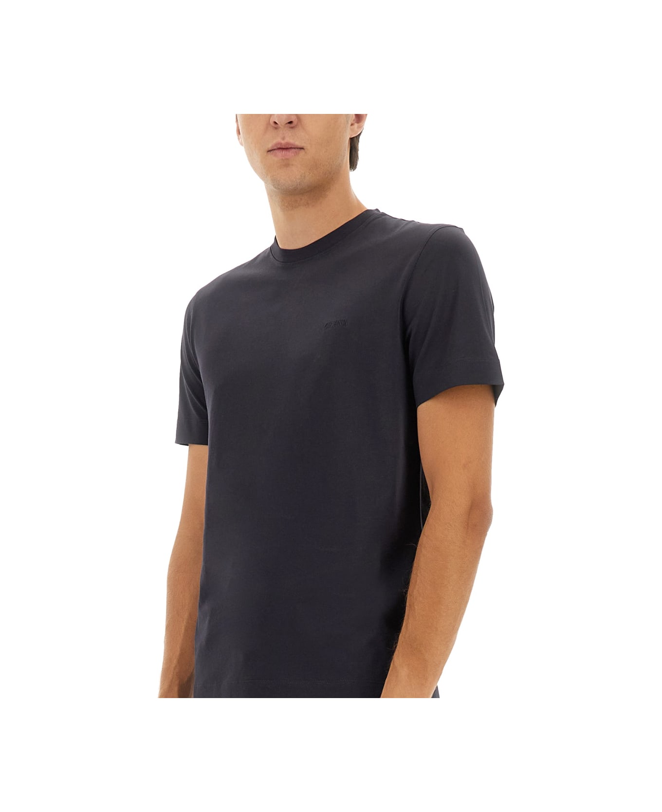 Zegna Cotton T-shirt - BLACK