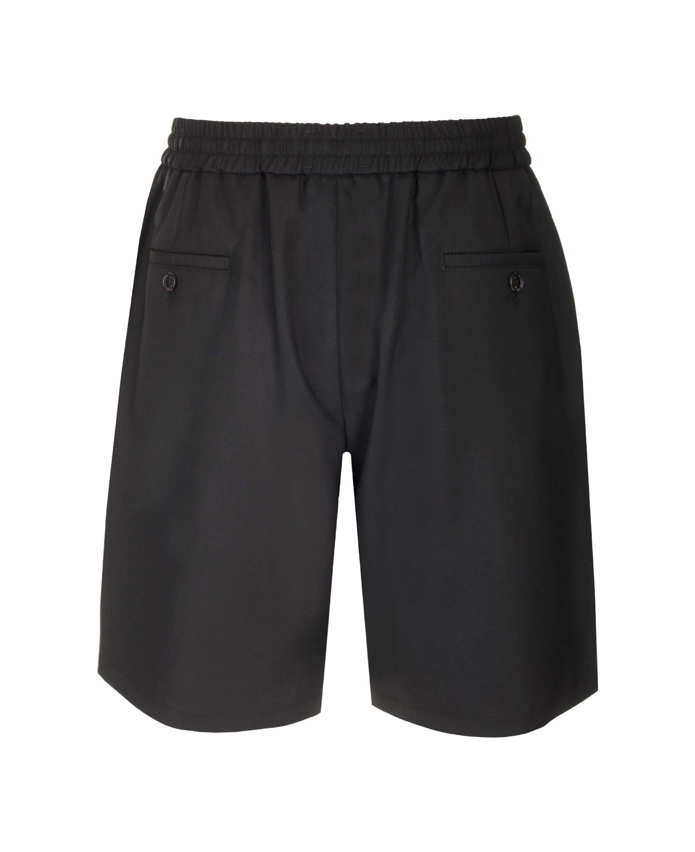 Ami Alexandre Mattiussi Black Wool Bermuda Shorts - BLACK