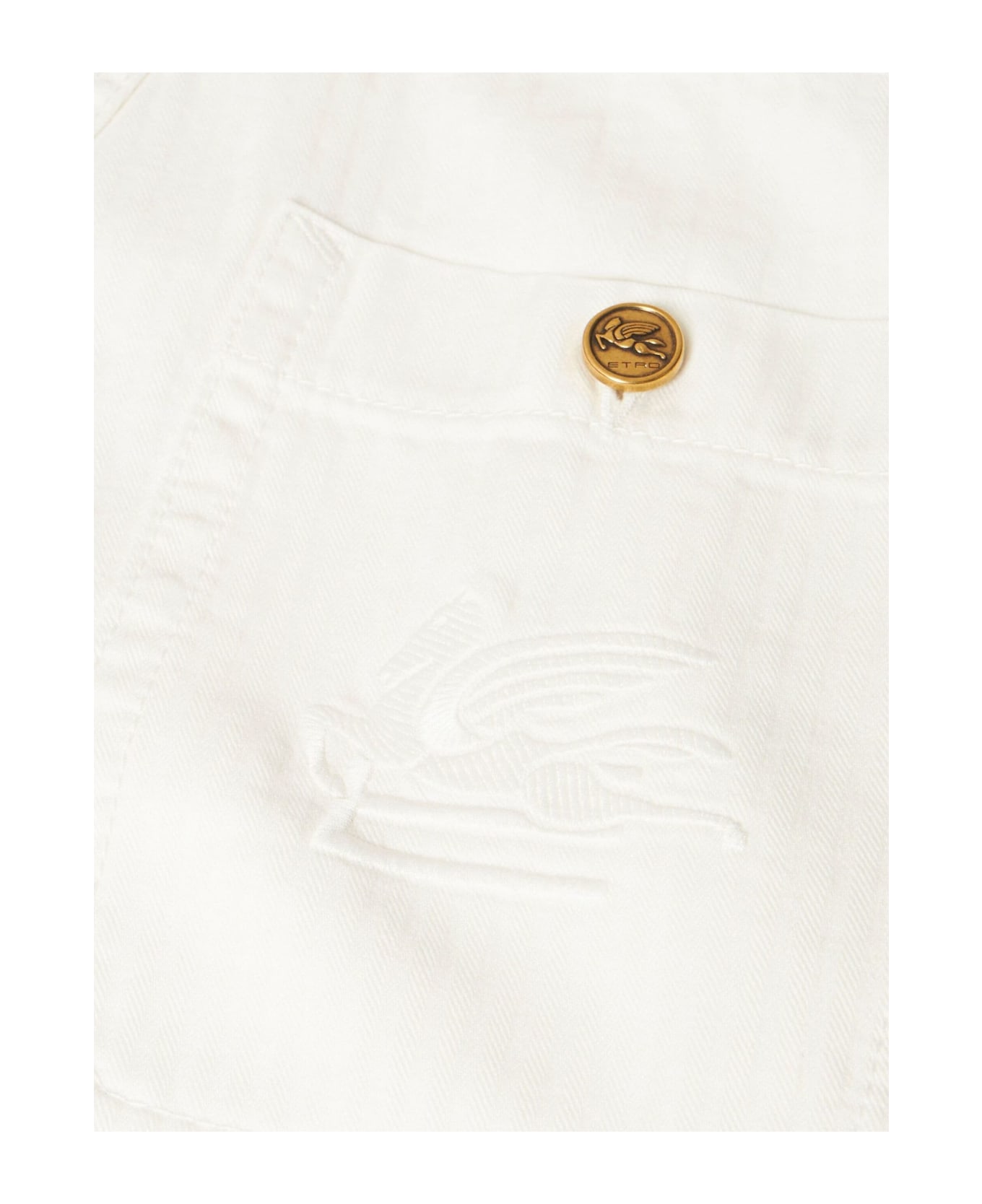 Etro White Cotton Denim Jeans - White ボトムス