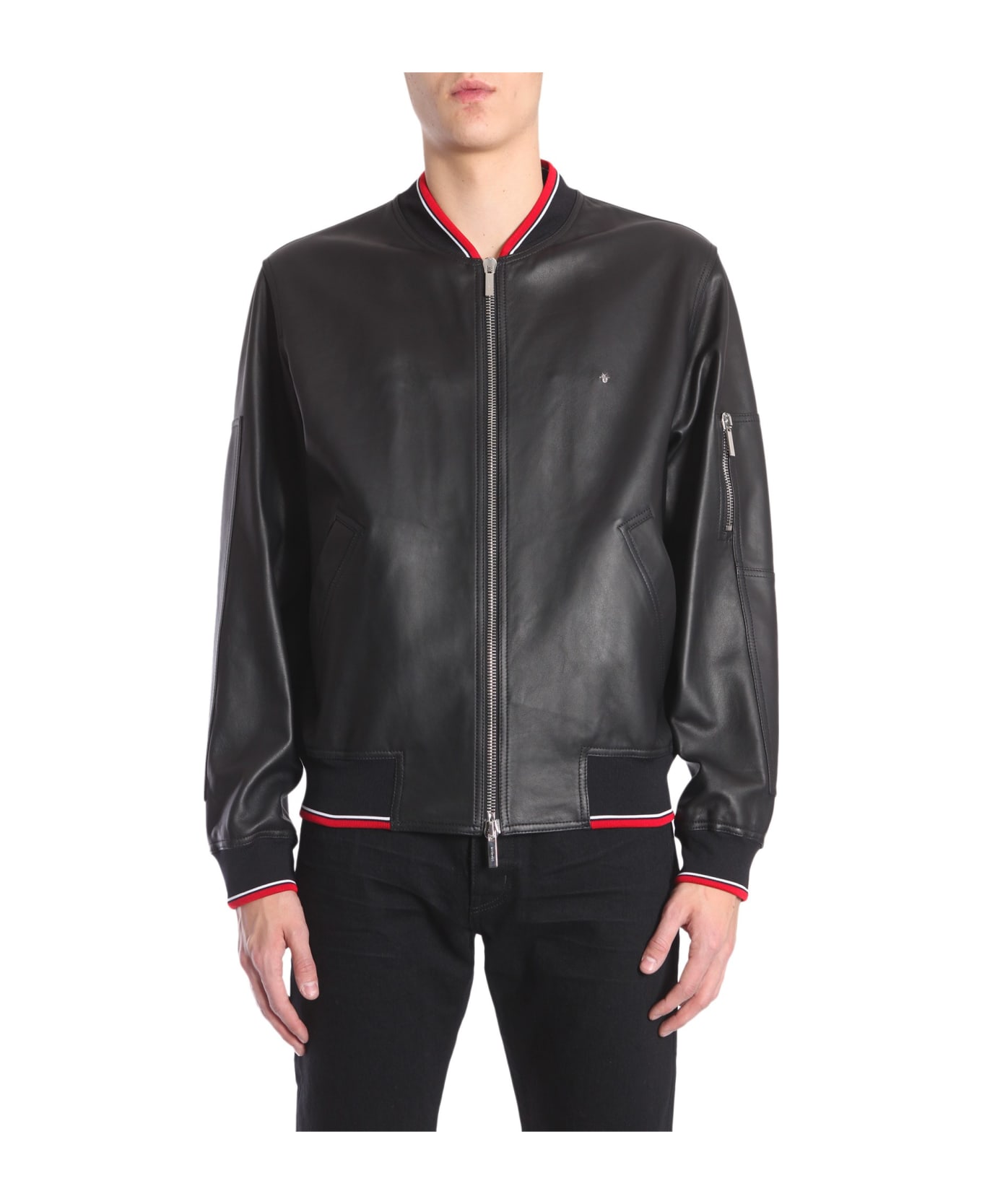 Dior Homme Leather Bomber Jacket | italist
