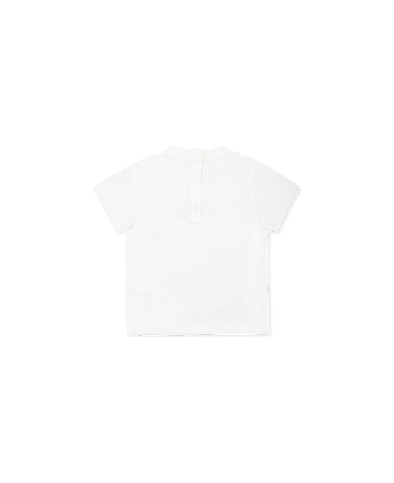 Fendi White T-shirt For Babykids With Logo - White