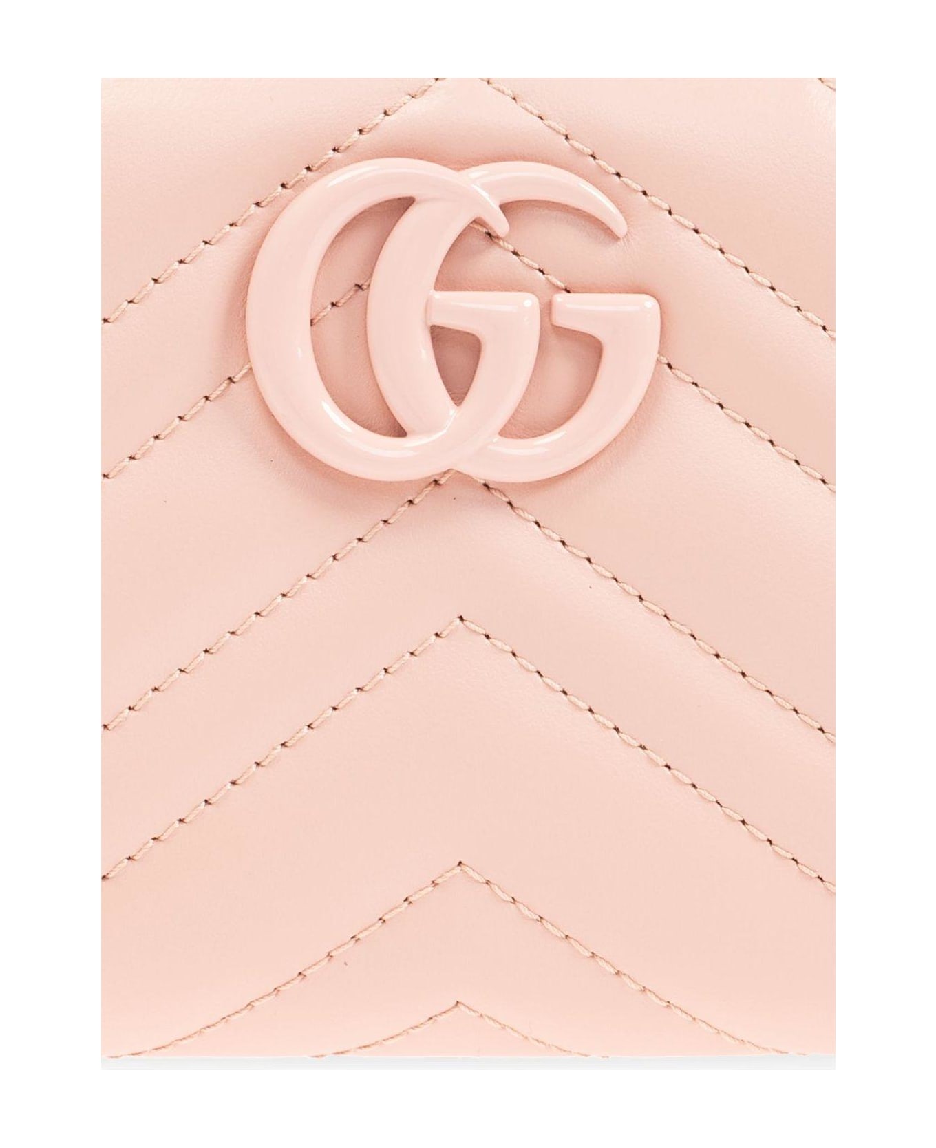 Gucci Gg Marmont Quilted Zip-around Wallet - Pink