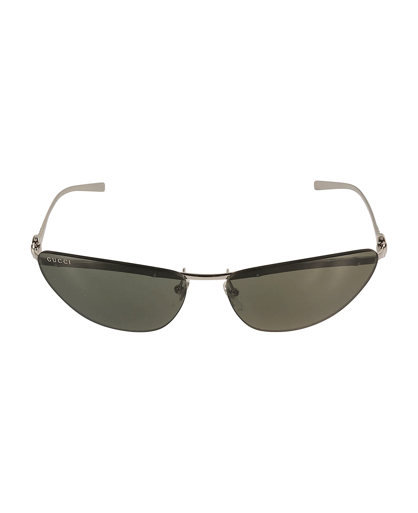 Gucci Eyewear Logo Rimless Sunglasses - SILVER-SILVER-GREY