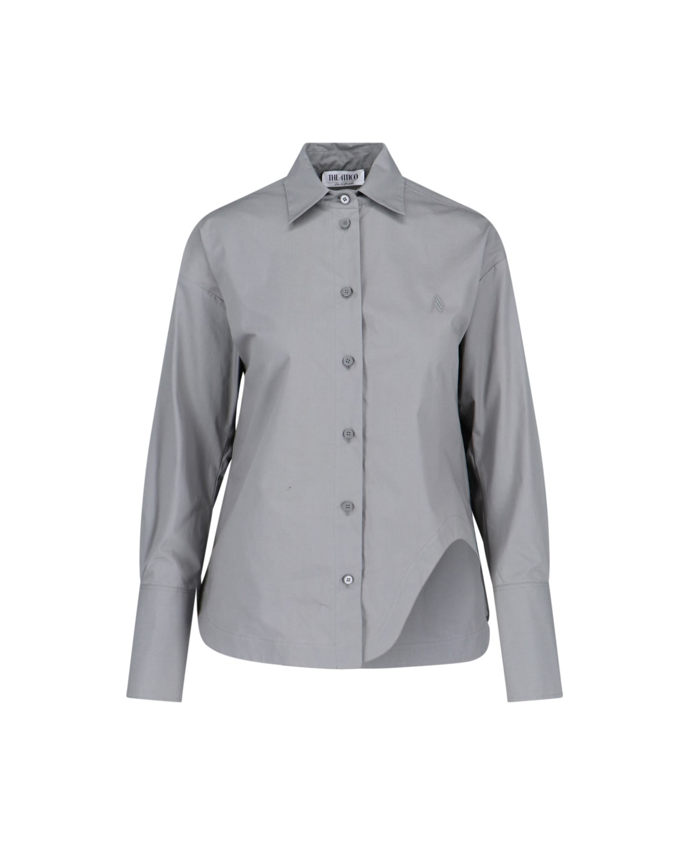 The Attico 'eliza' Slit Shirt - Gray