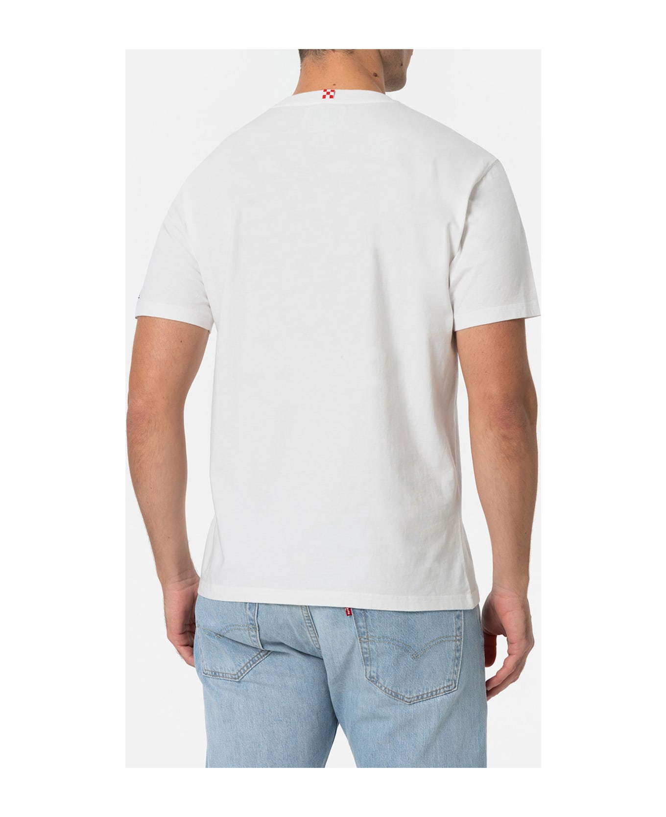 MC2 Saint Barth Winter Cotton T-shirt Arnott With Homer Relax Print | The Simpson Special Edition - WHITE