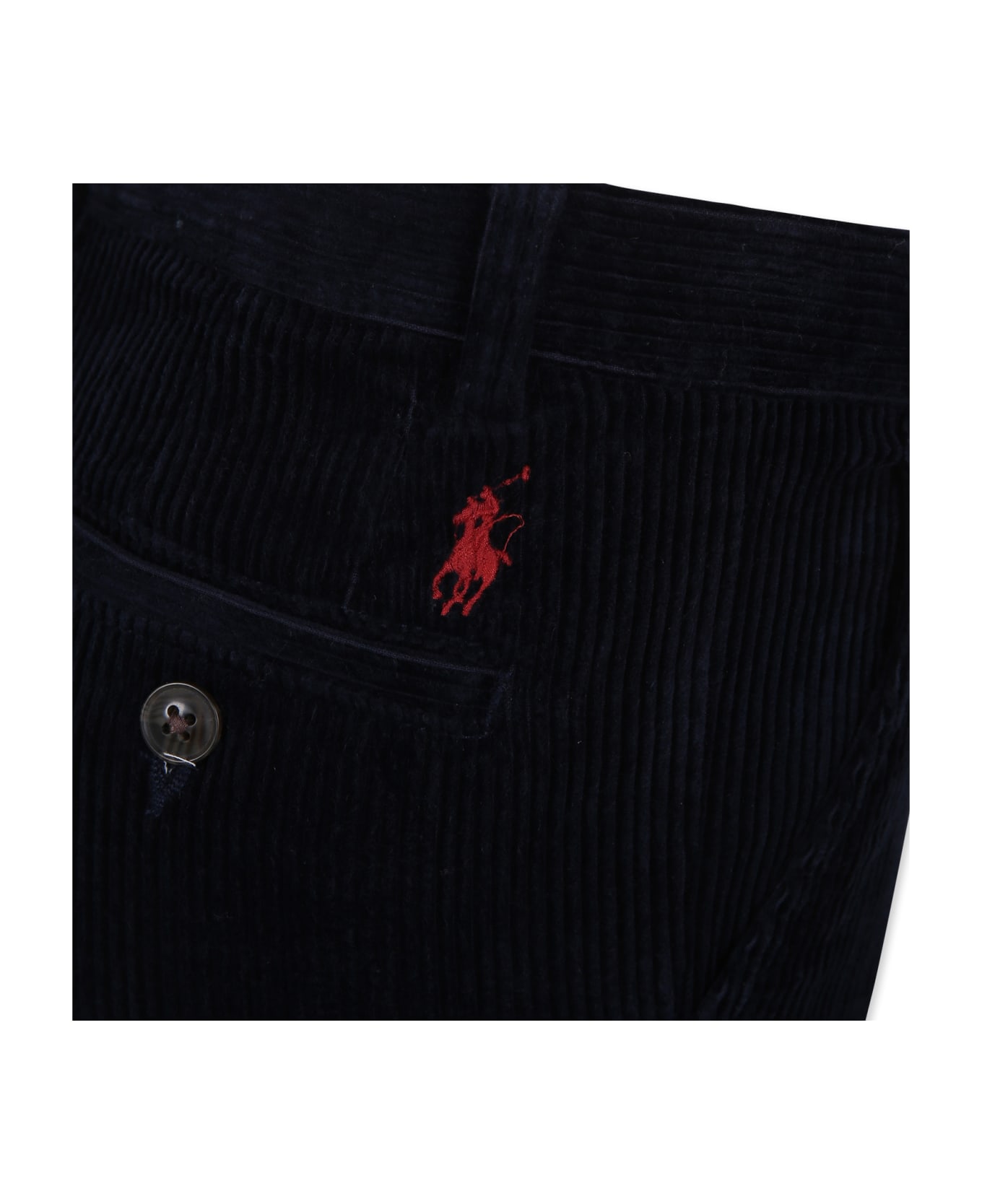 Ralph Lauren Blue Trousers For Boy With Horse - Blue