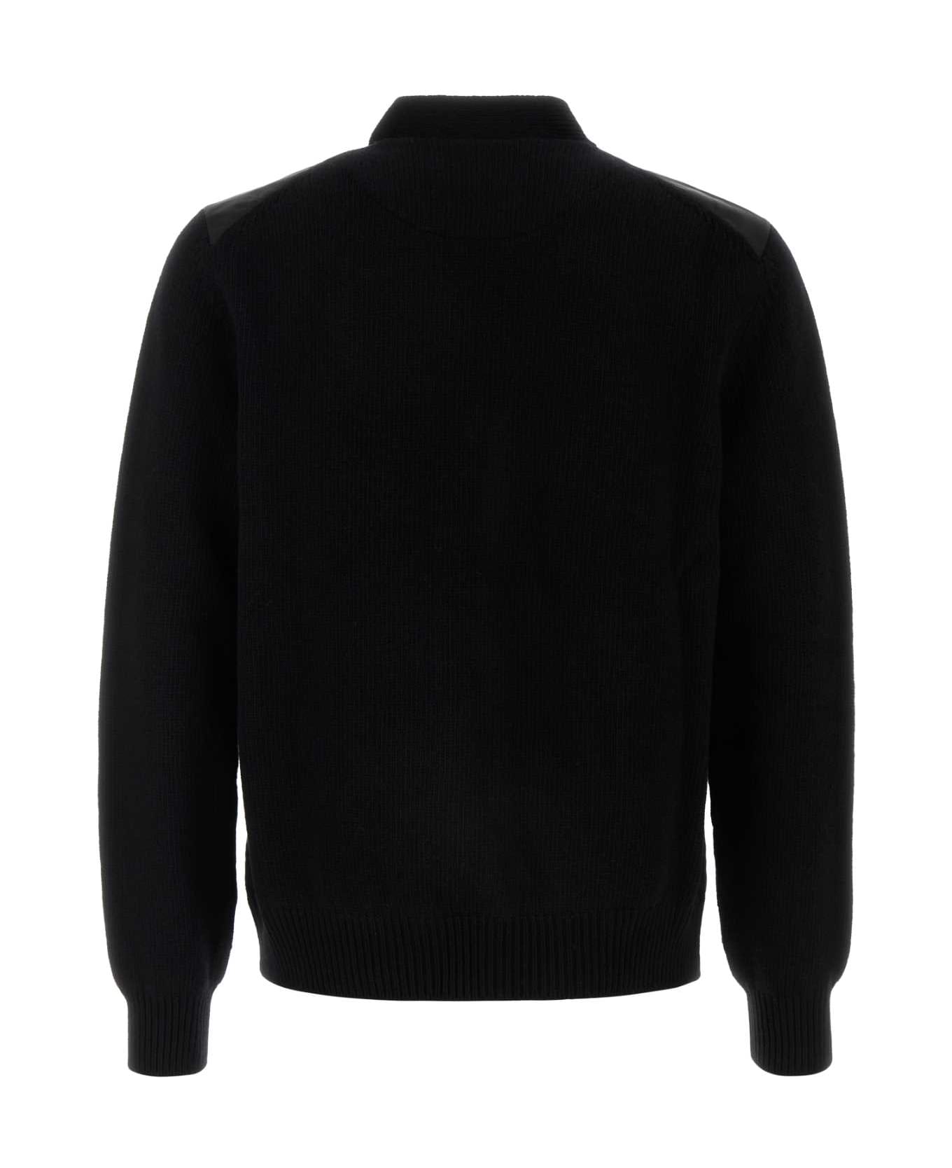 Prada Black Wool Blend Cardigan - NERO