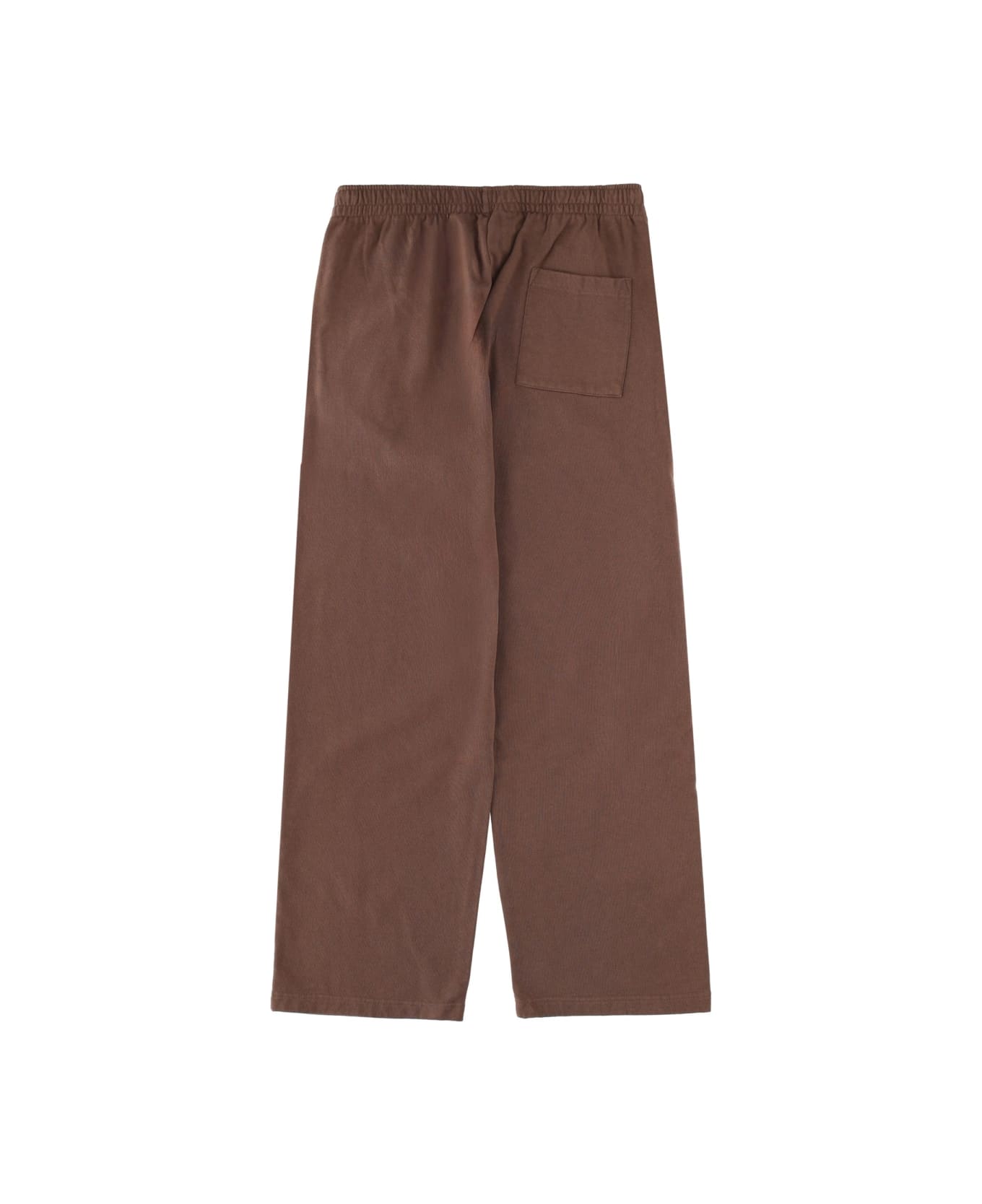 Sporty & Rich Pants With Logo - BROWN