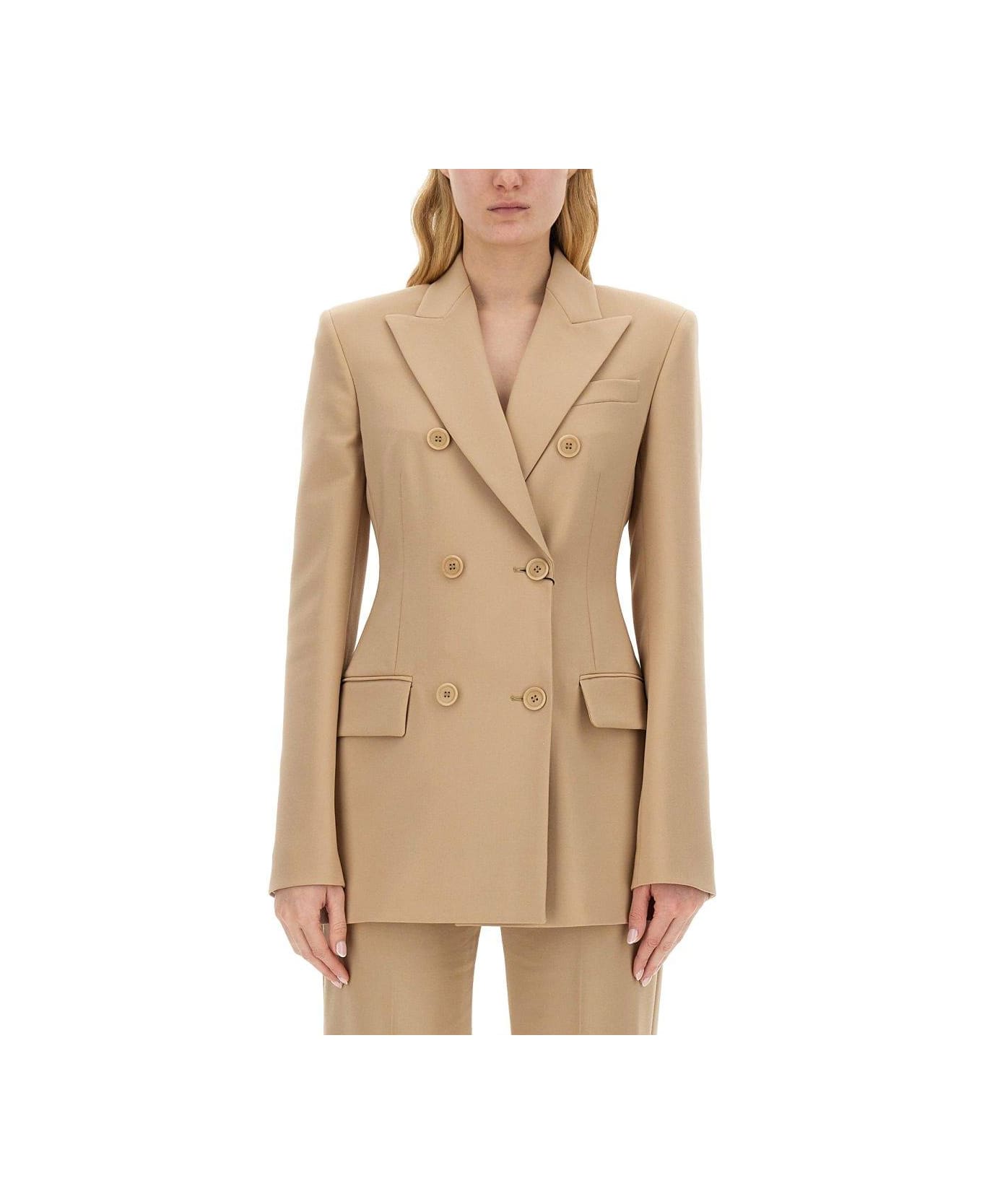 SportMax Double-breasted Long-sleeved Blazer - Black