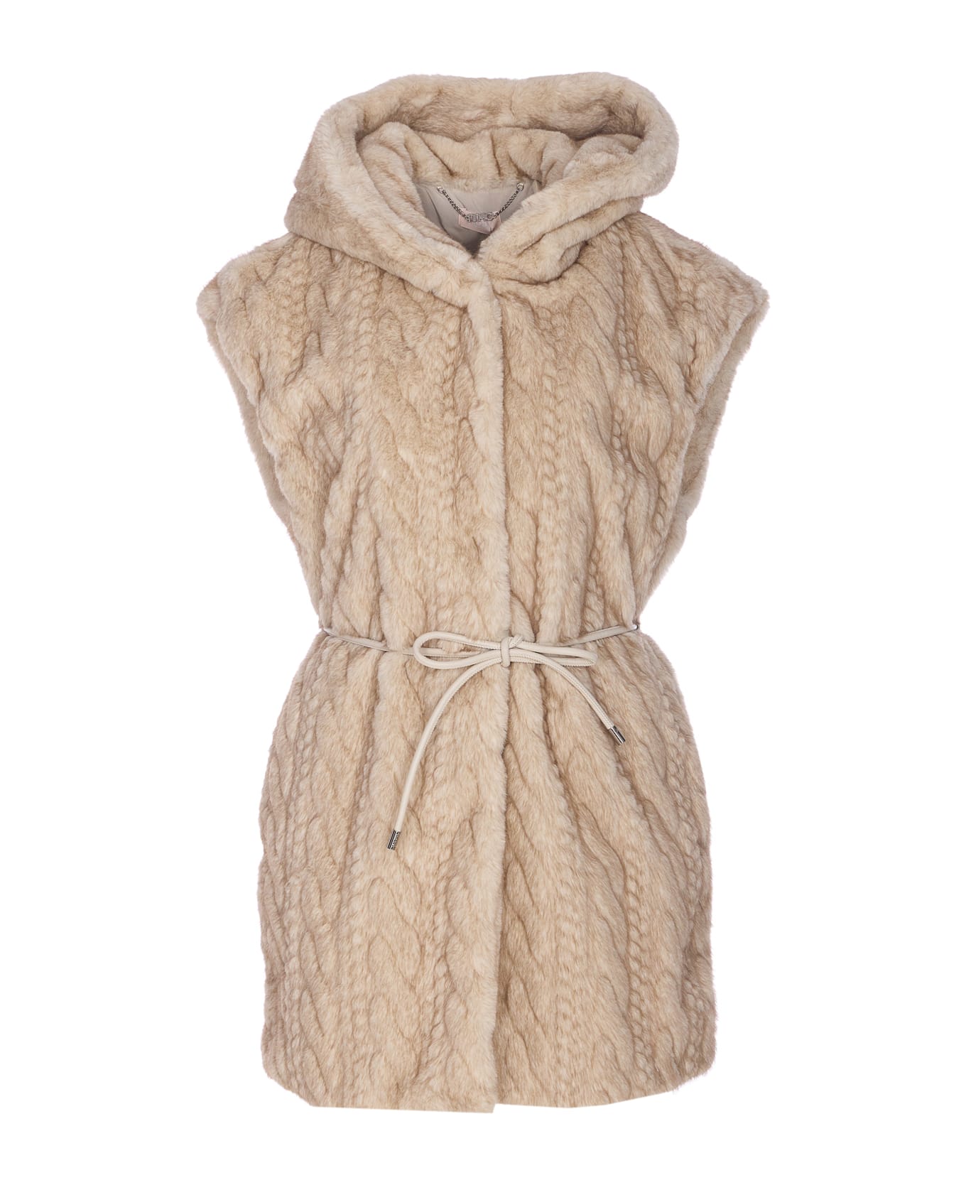 Liu-Jo Faux Fur Vest - Beige