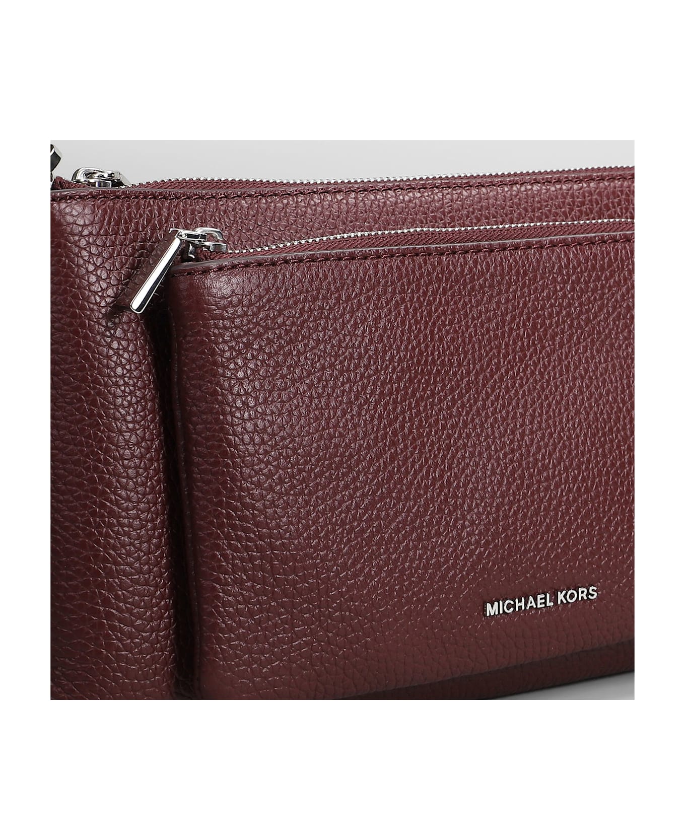 Michael Kors Jet Set Shoulder Bag In Bordeaux Leather - bordeaux