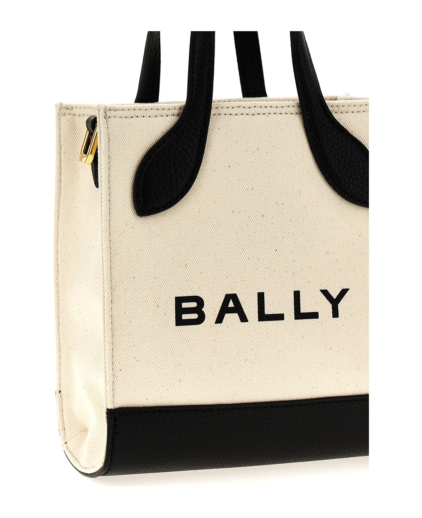 Bally 'bar Mini Keep On' Shopping Bag - White/Black