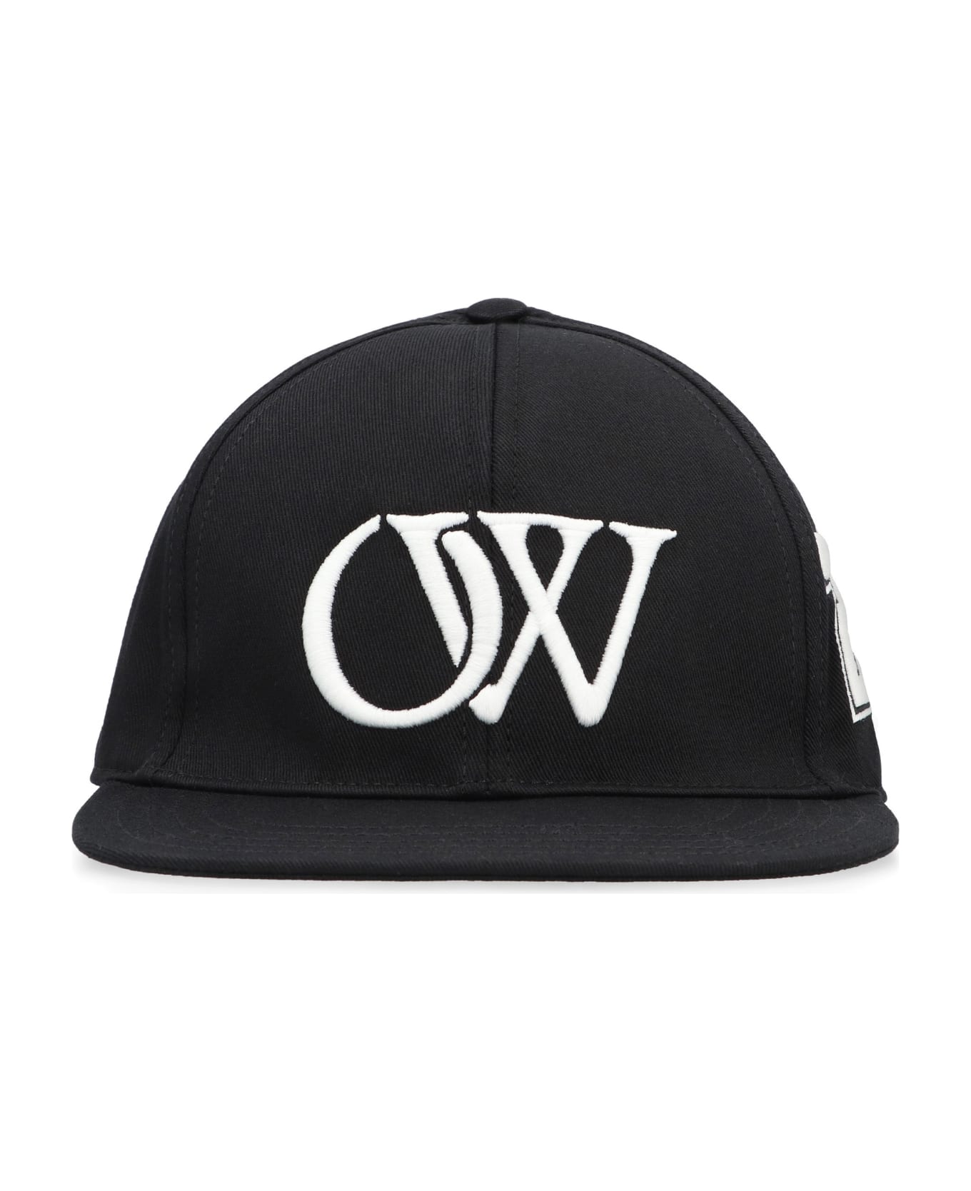 Off-White Baseball Hat With Flat Visor - black