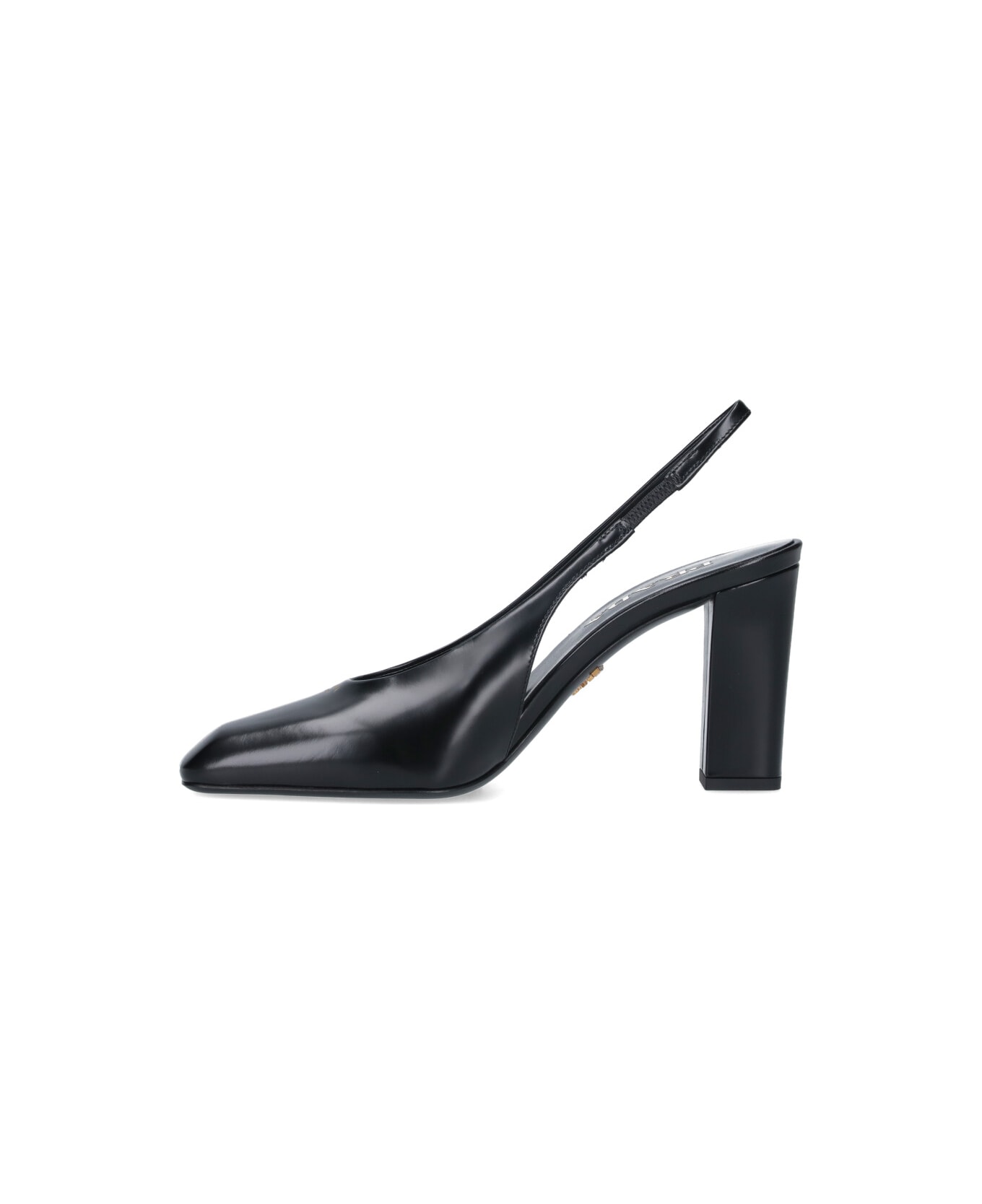 Prada Logo Slingback Pumps - Black  