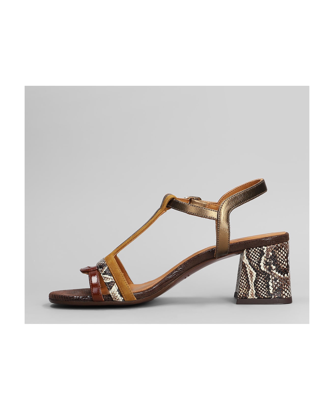 Chie Mihara Laluce Sandals In Leather Color Suede And Leather - leather color
