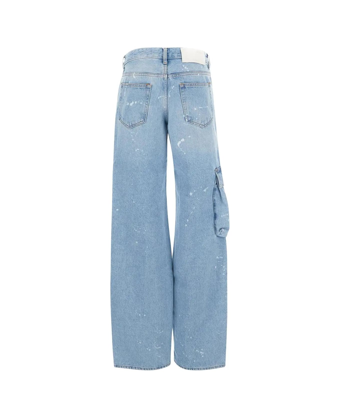 Off-White Toy Box Painted Pocket Pants - LIGHT WASH