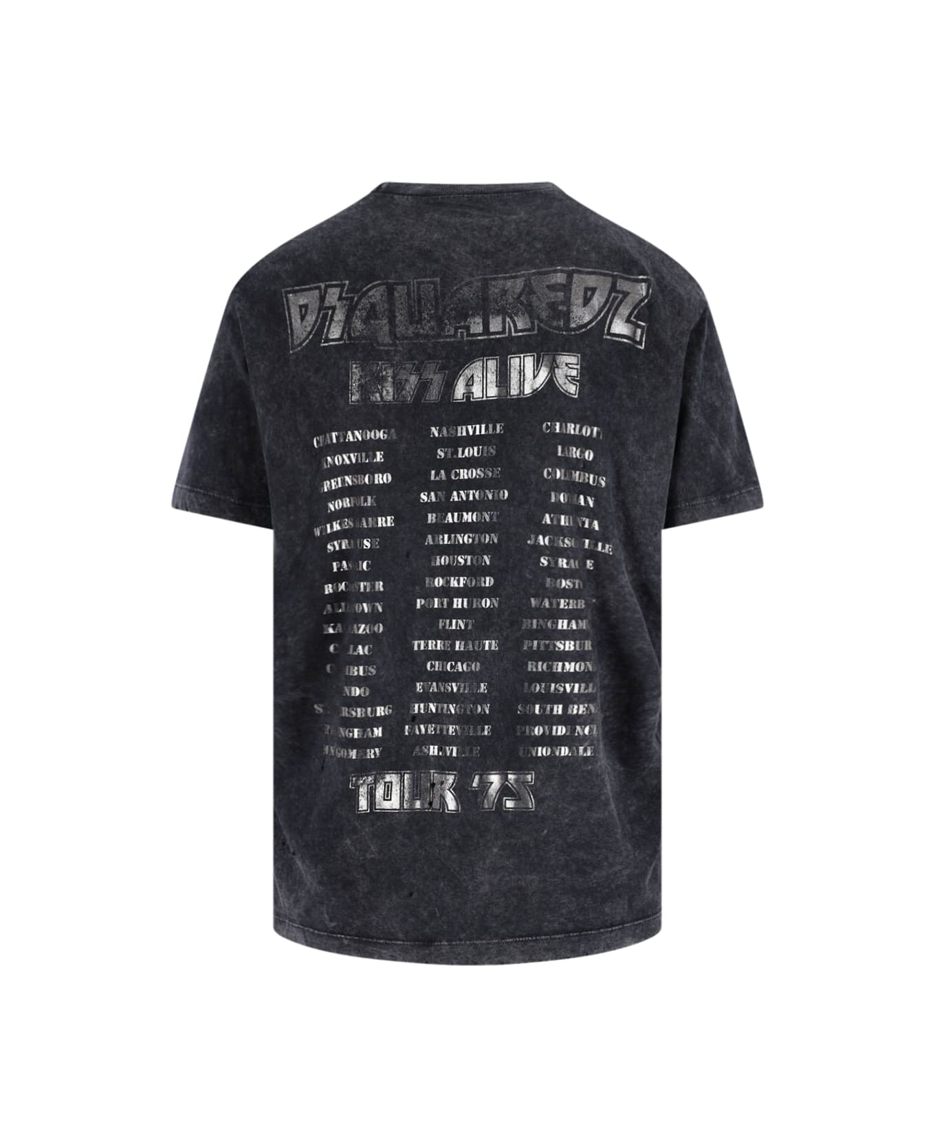 Dsquared2 X Kiss Logo T-shirt - Gray