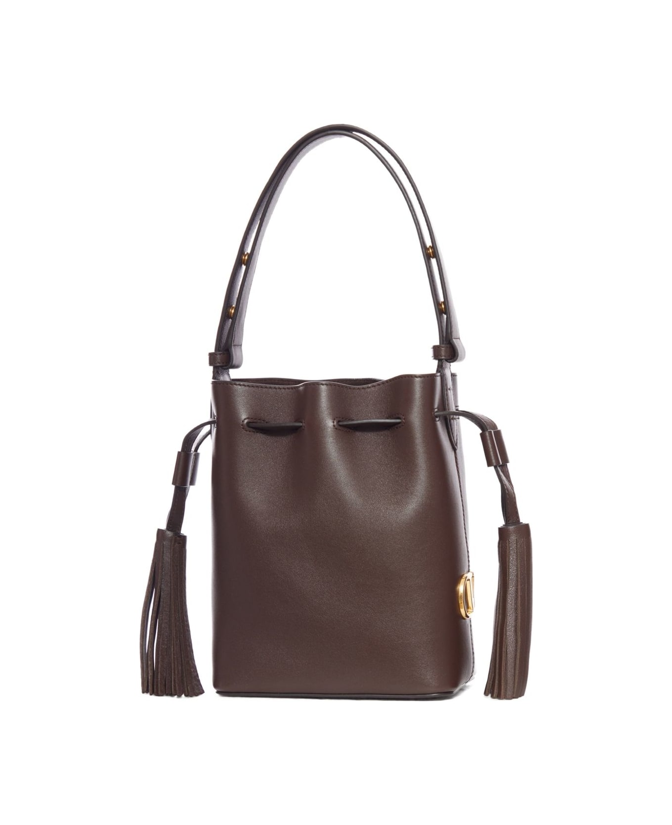 Valentino Garavani So Seau Small Leather Bucket Bag - Marrone scuro