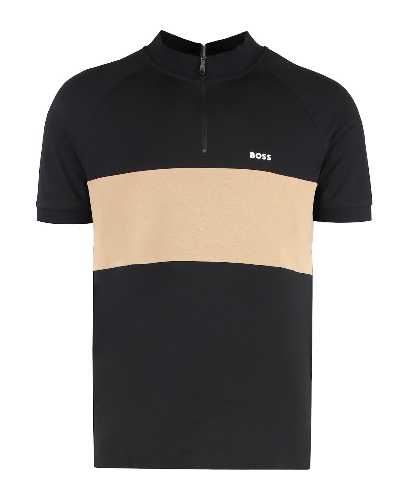 Hugo Boss Stretch Cotton Piqué Polo Shirt - black