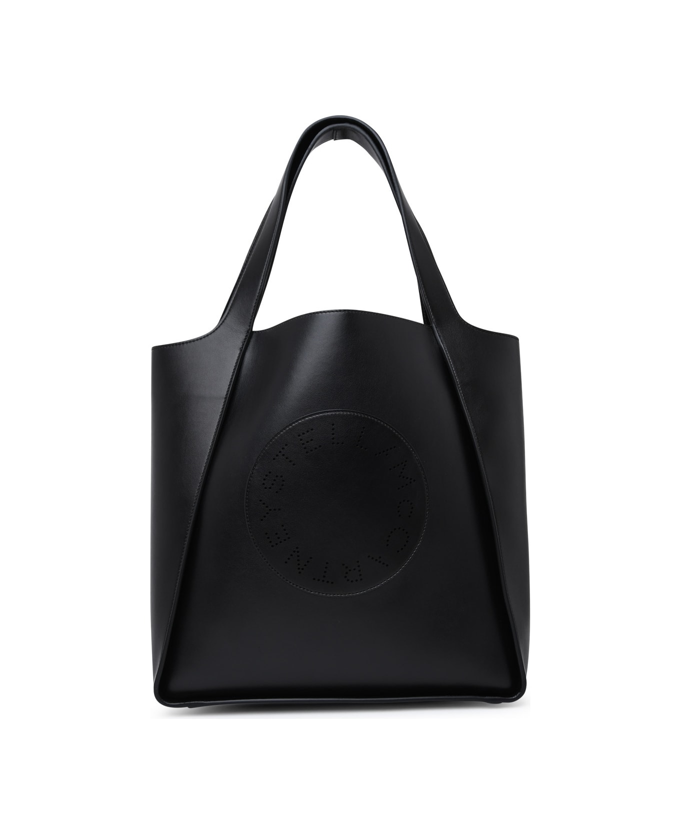 Stella McCartney Square Tote Bag With Logo - Black トートバッグ