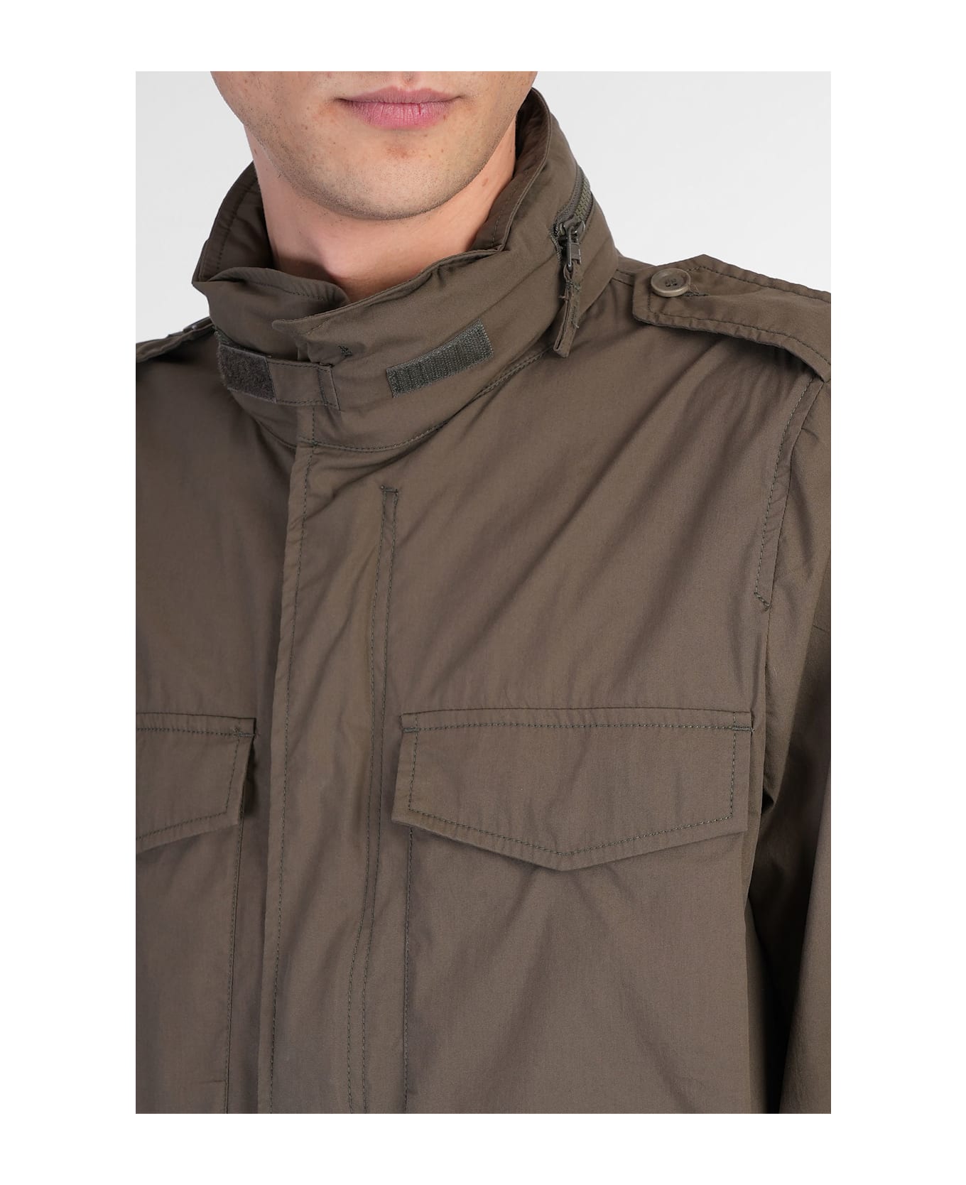 Aspesi Casual Jacket In Green Cotton - green