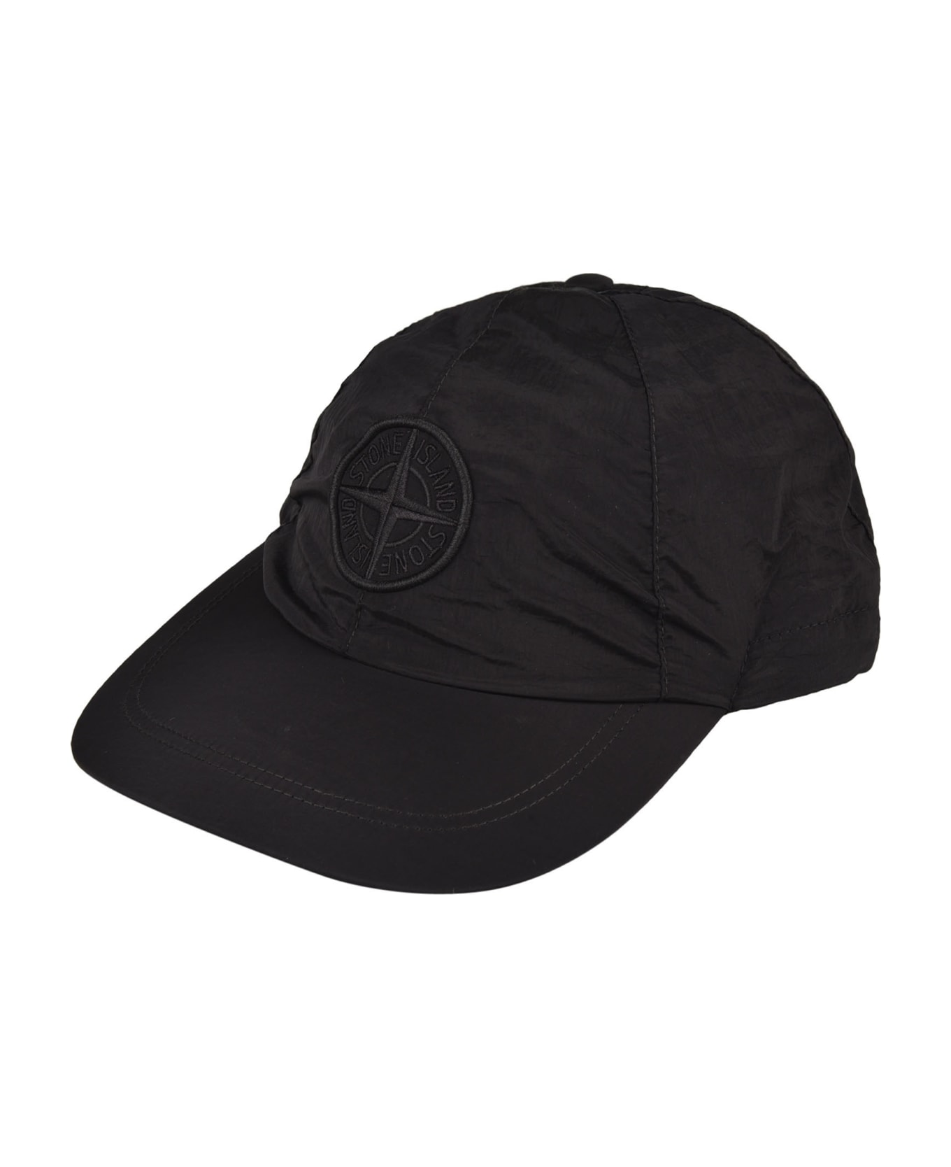 Stone Island Logo Patch Cap - Black