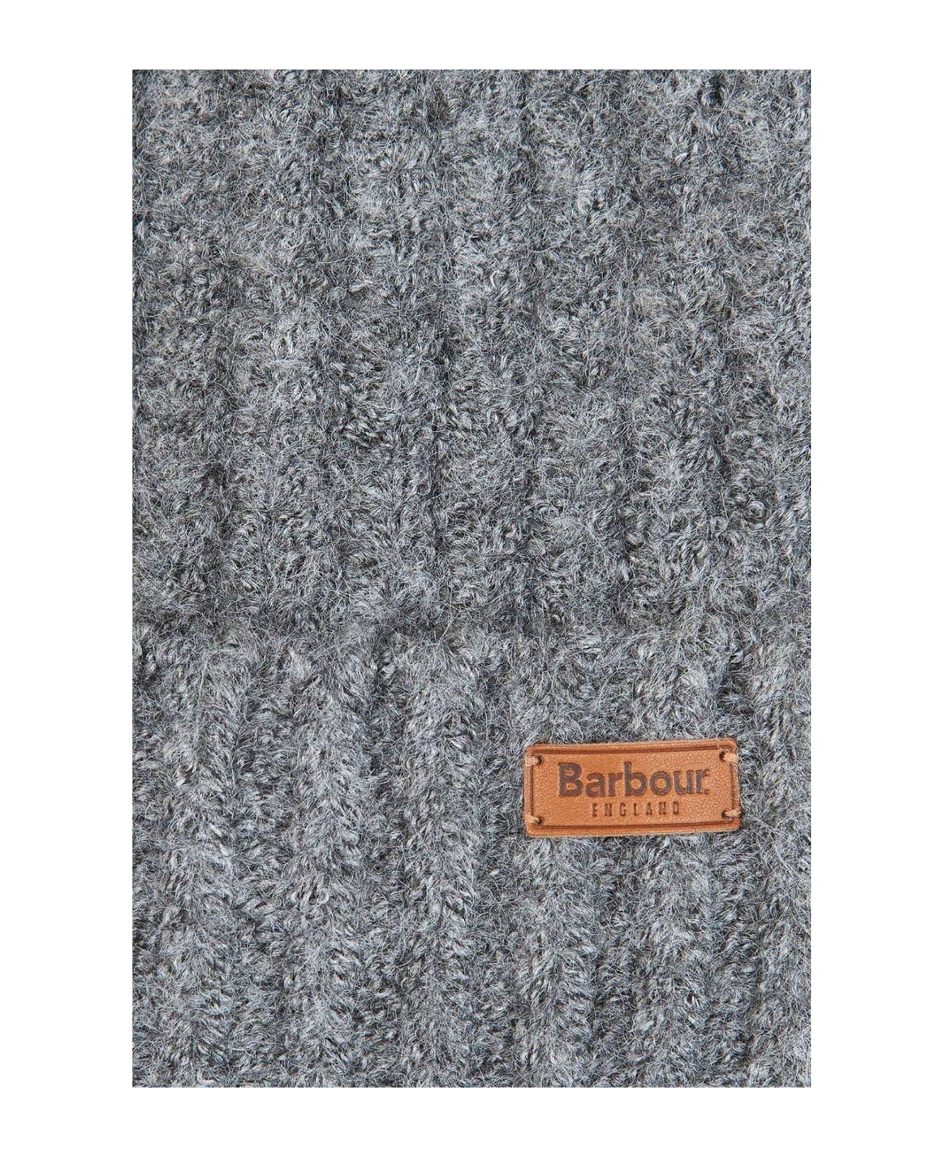 Barbour Saltburn Tartan Scarf & Beanie Knitted Set Barbour - GREY スカーフ＆ストール