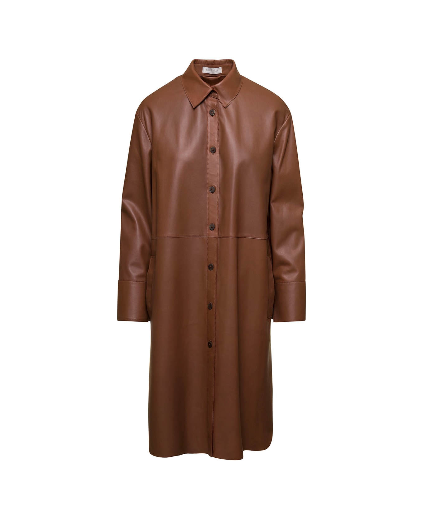 Antonelli Elia Leather Coat - Brown