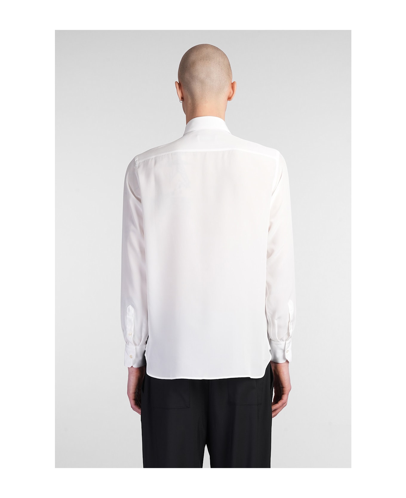 Laneus Shirt In White Silk - white