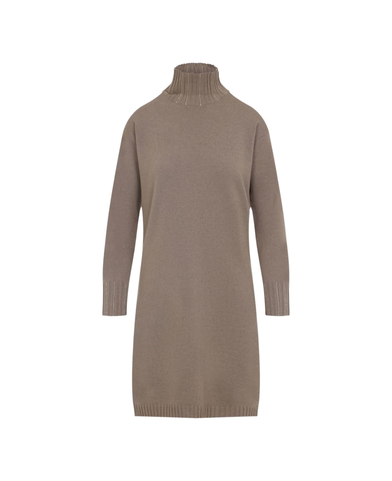 Fabiana Filippi Wool Short Dress - Brown