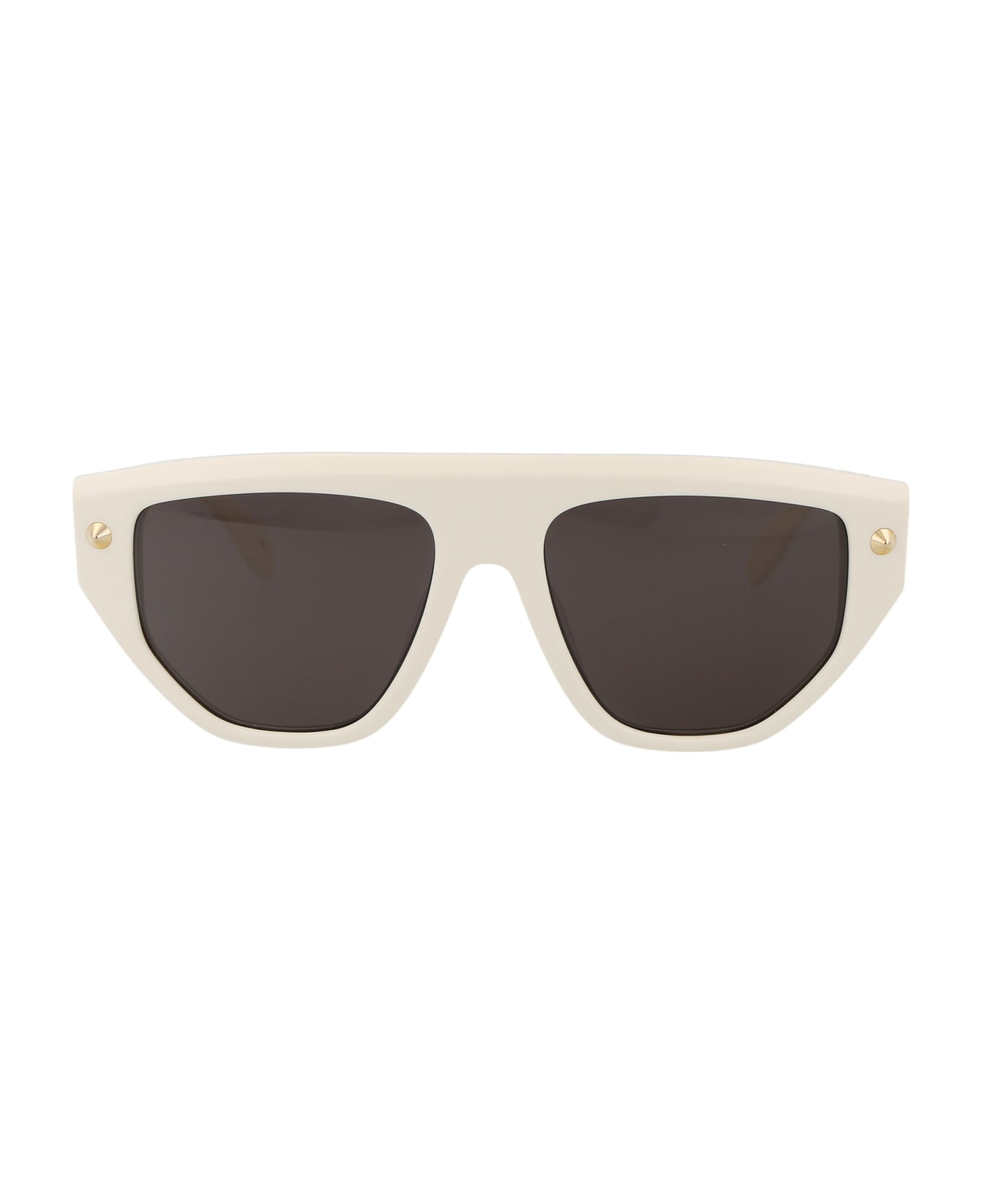 Alexander McQueen Eyewear Am0408s Sunglasses - 003 WHITE WHITE GREY