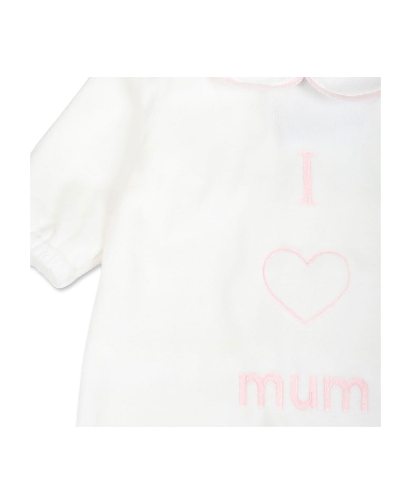 Little Bear White Babygrow For Baby Girl With Mum Writing - White