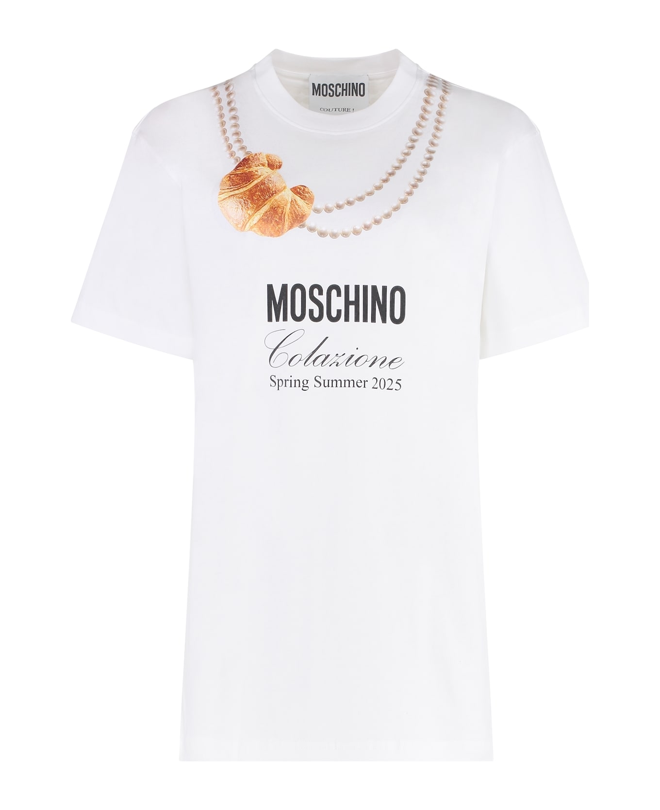 Moschino Printed Cotton T-shirt - White