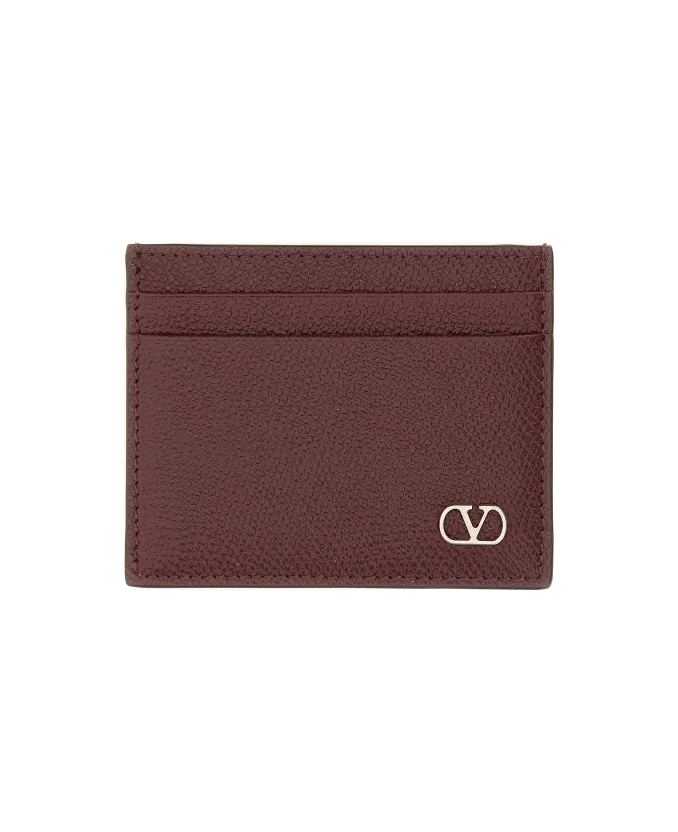 Valentino Garavani "vlogo Signature" Card Holder - BORDEAUX