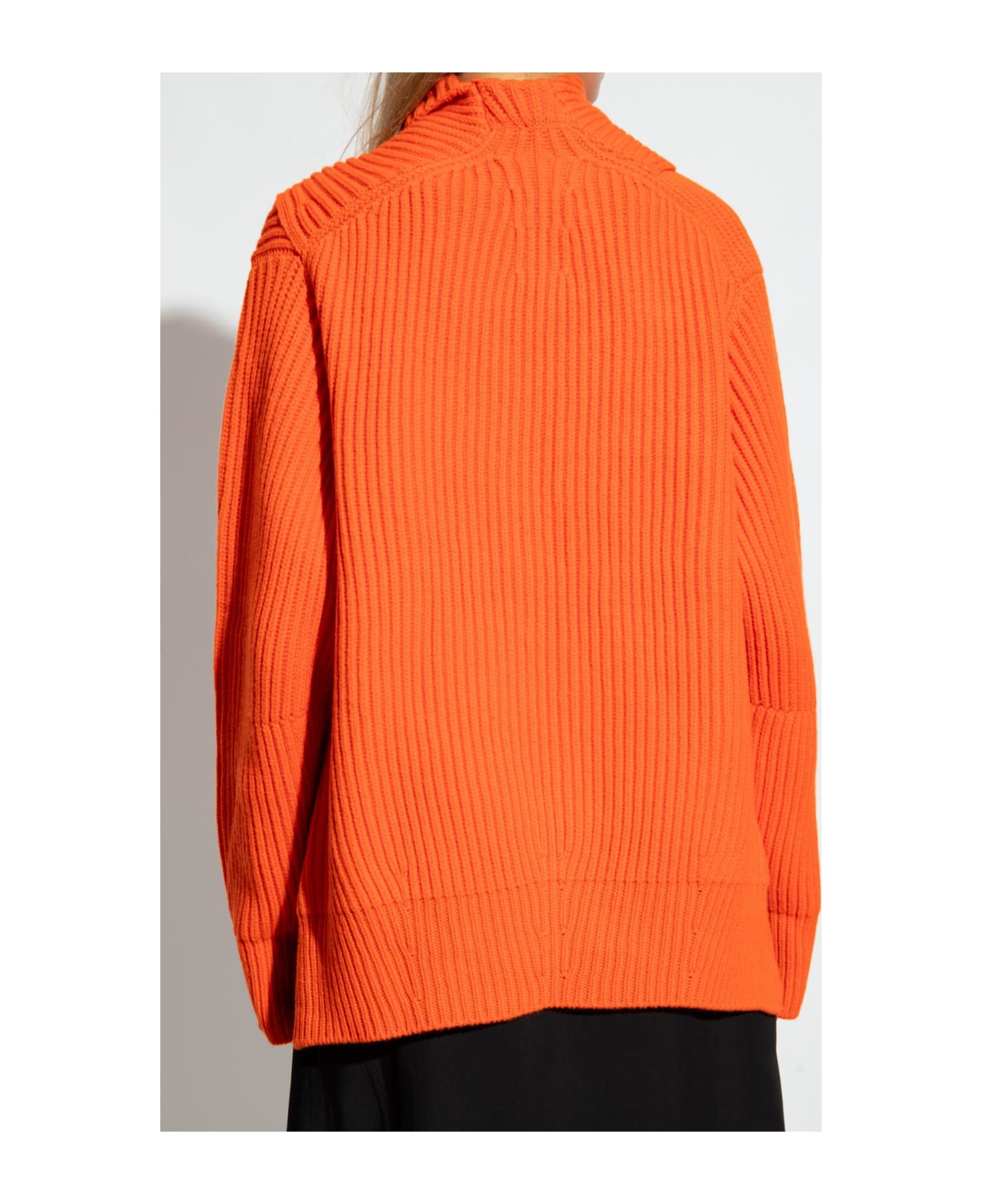 Jil Sander Wool Turtleneck Sweater - ORANGE
