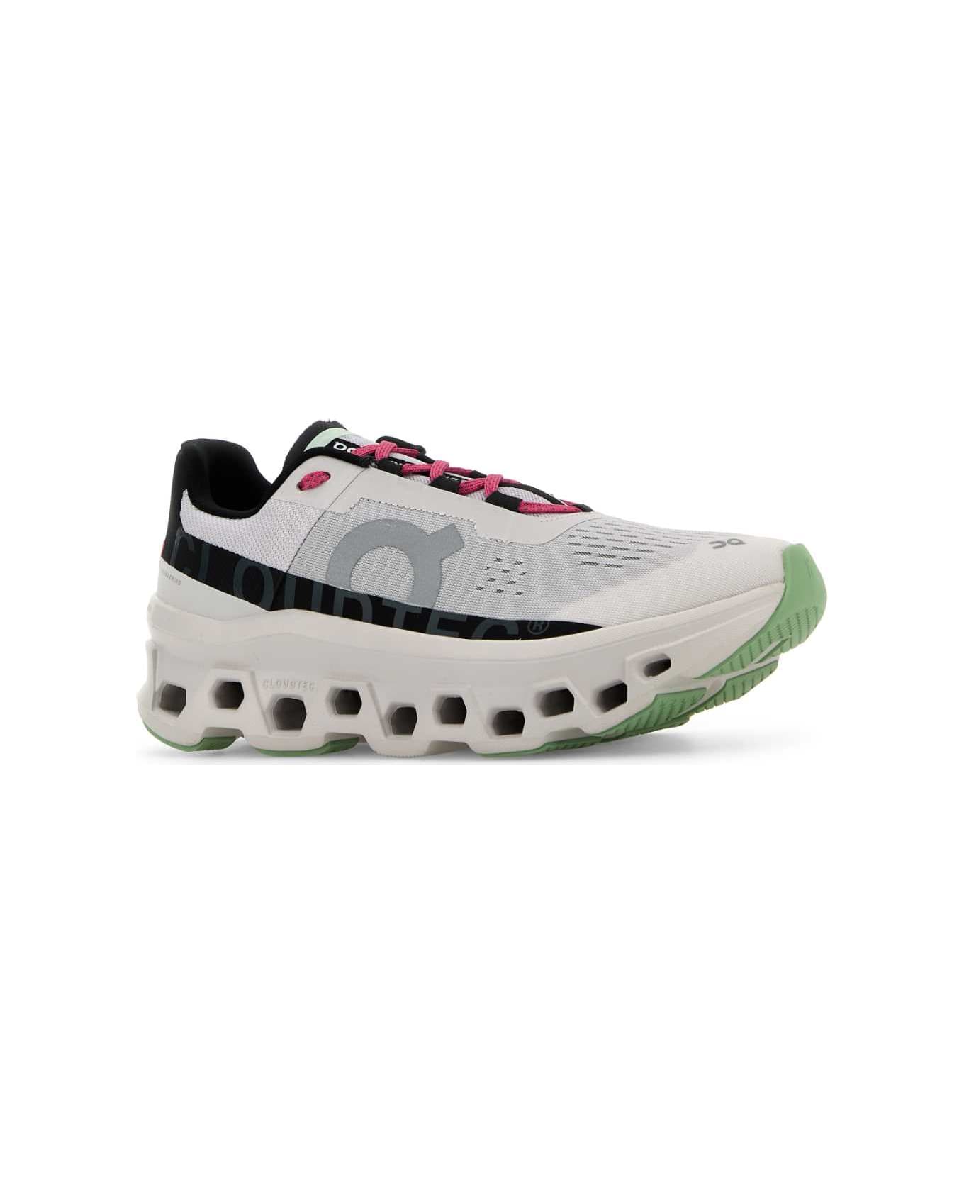 ON Multicolor Fabric Cloudmonster Sneakers - Frost Black