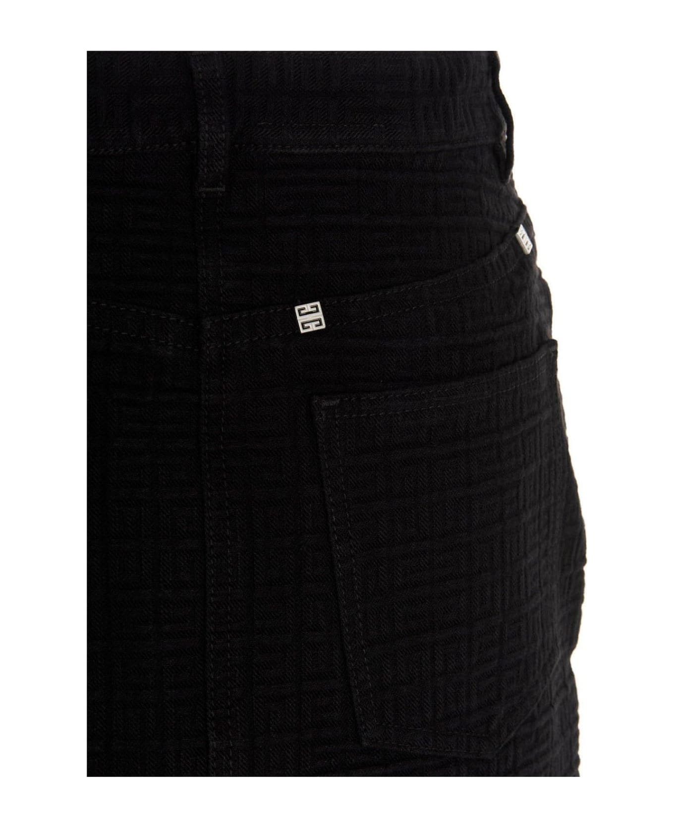 Givenchy Mid-rise Monogram Mini Skirt - BLACK