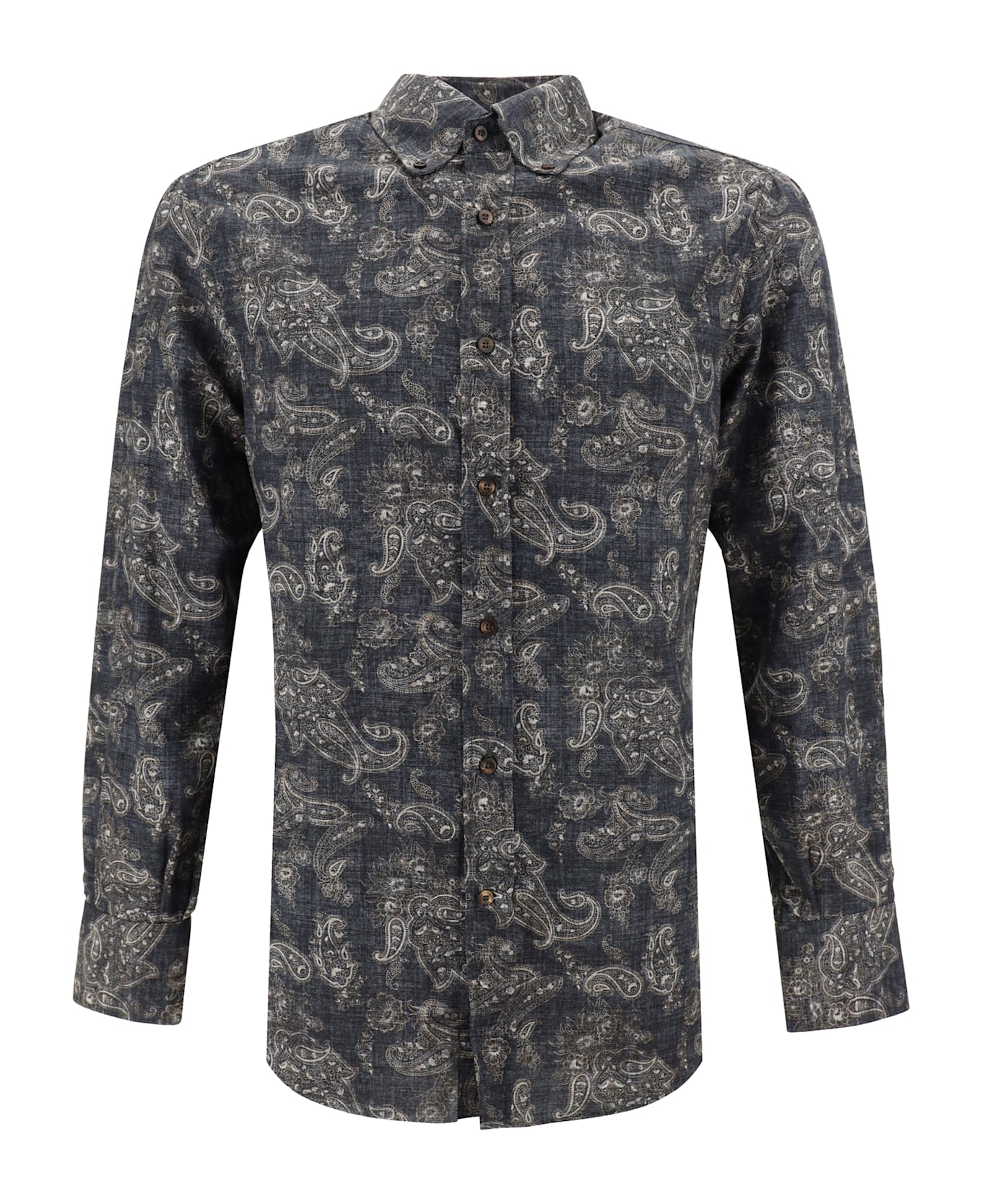 Brunello Cucinelli Cotton Shirt - Antracite