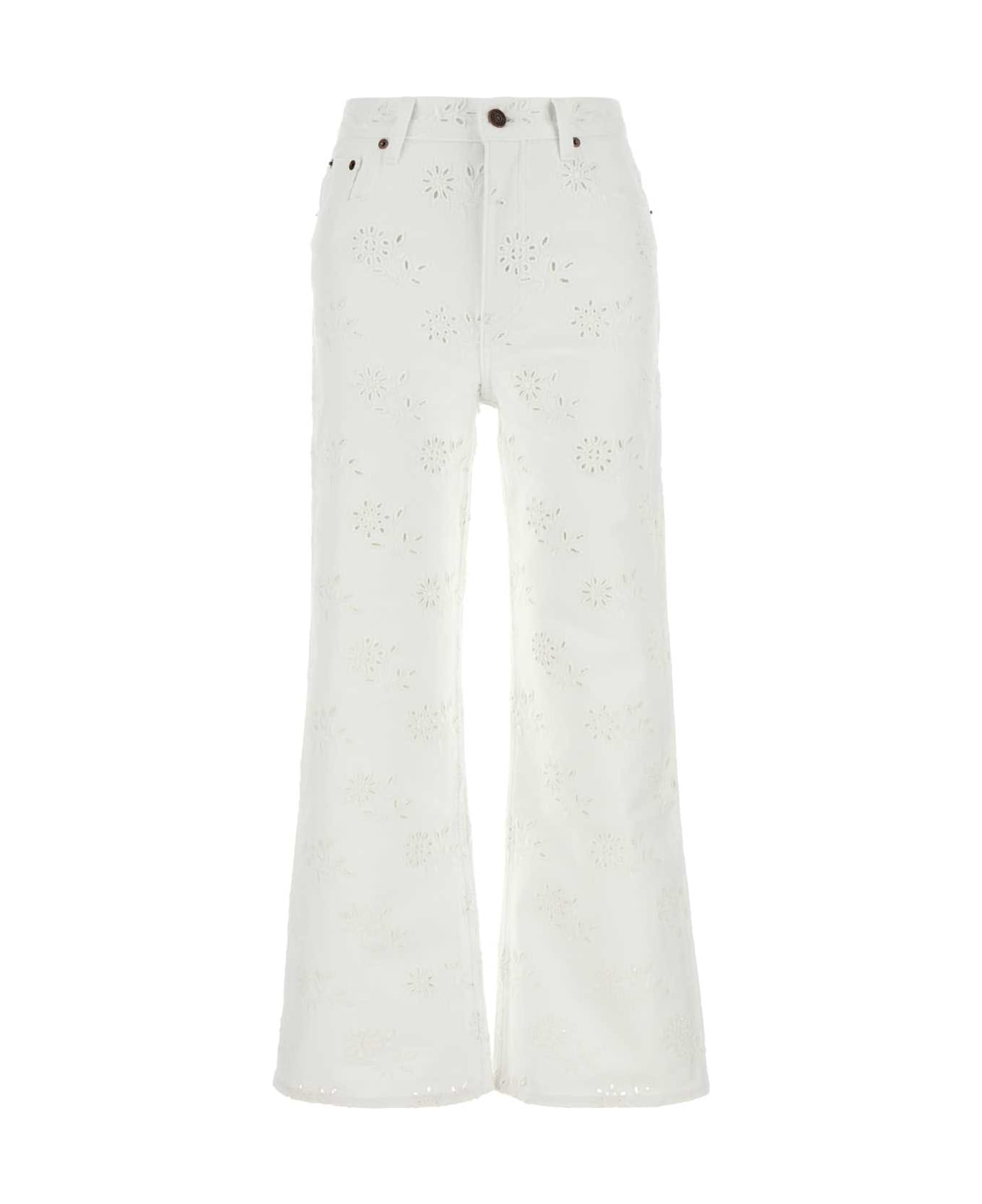 Chloé White Denim Jeans - WHITE
