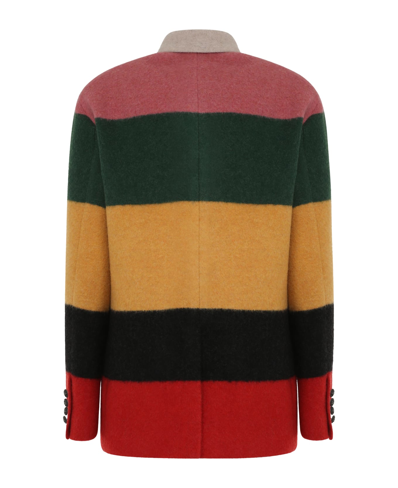 Etro Striped Wool Coat - Multicolor