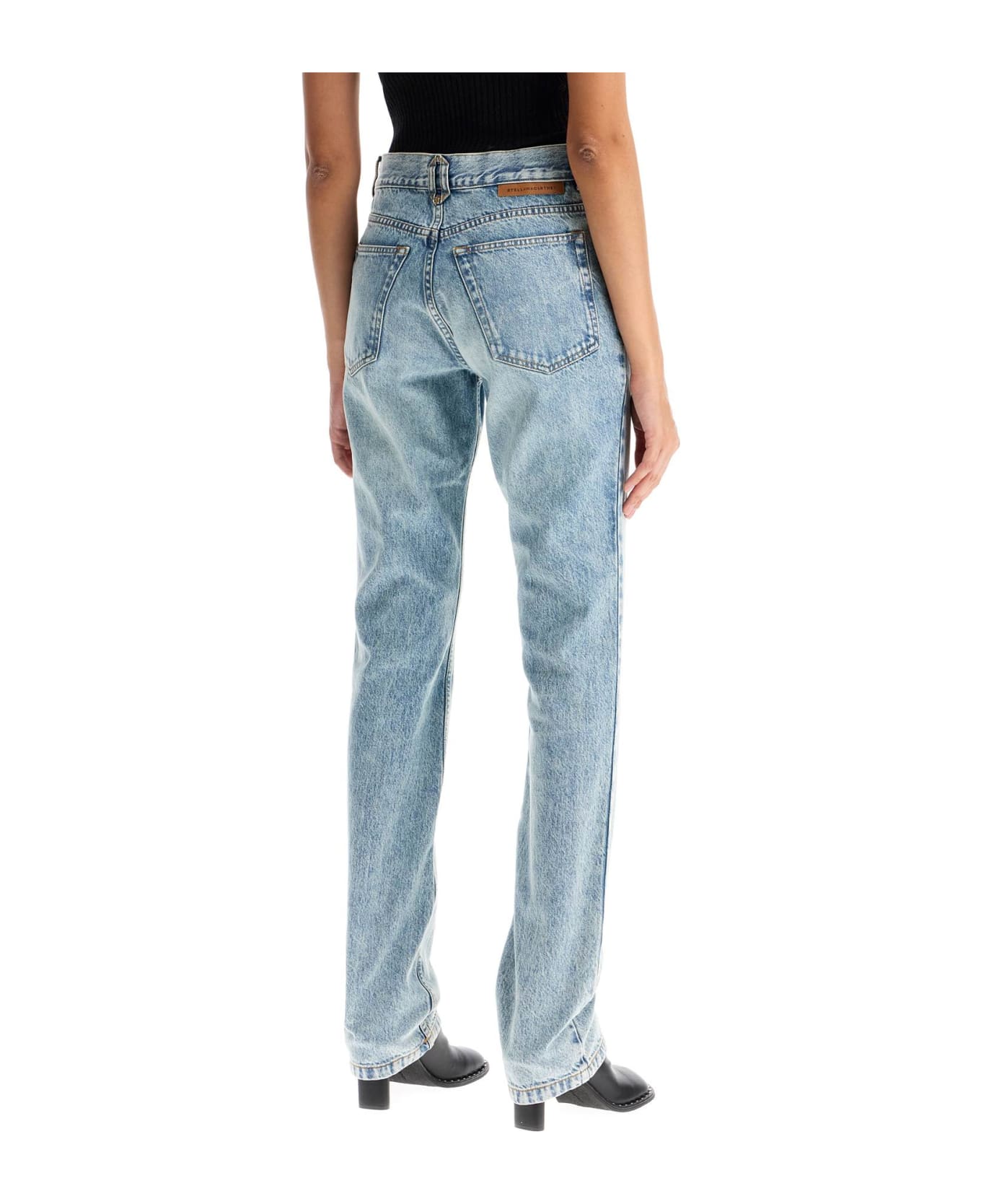 Stella McCartney Clasp-embellished Mid-rise Tapered Jeans - Blue