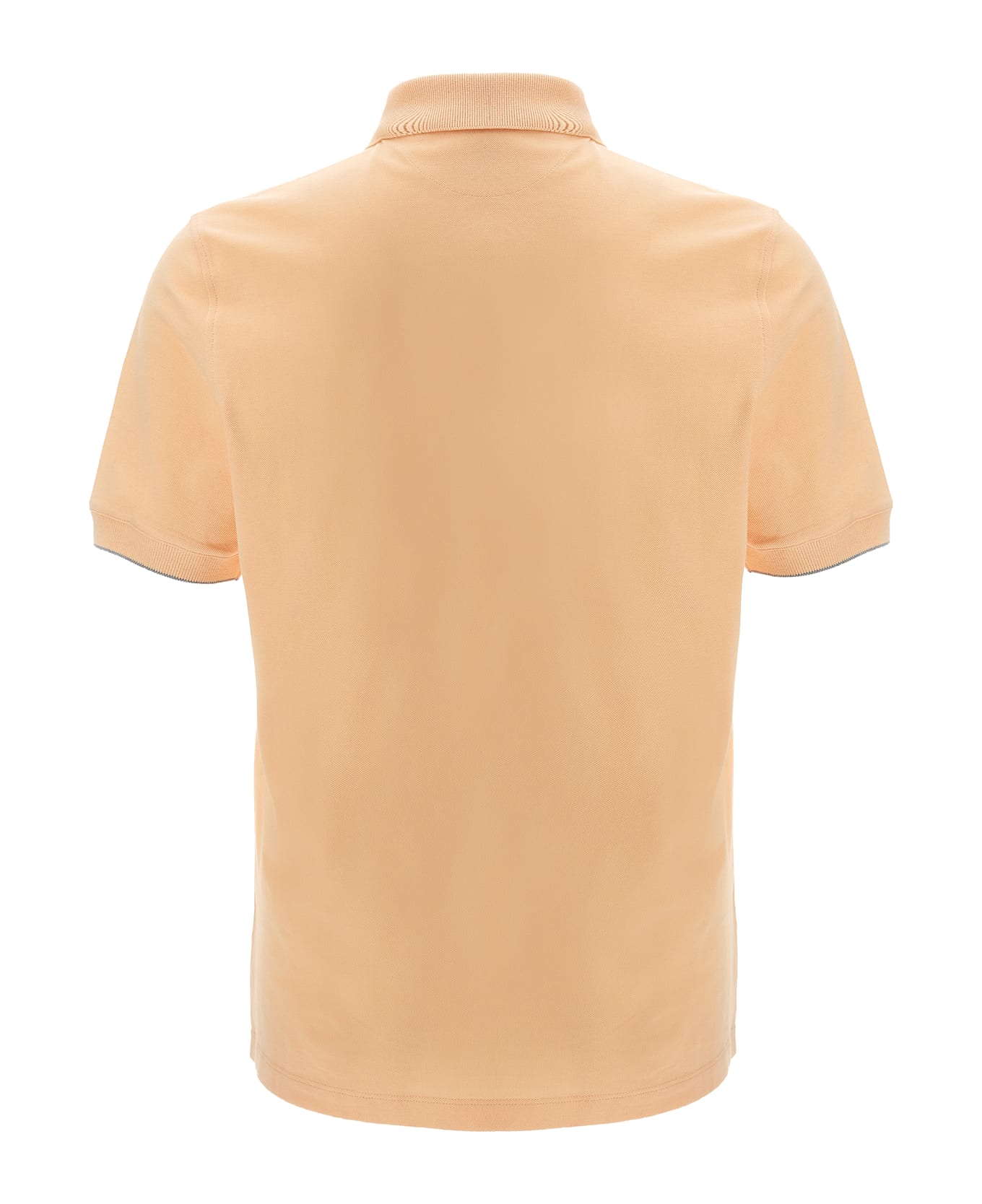 Brunello Cucinelli Logo Piqué Polo Shirt - Orange
