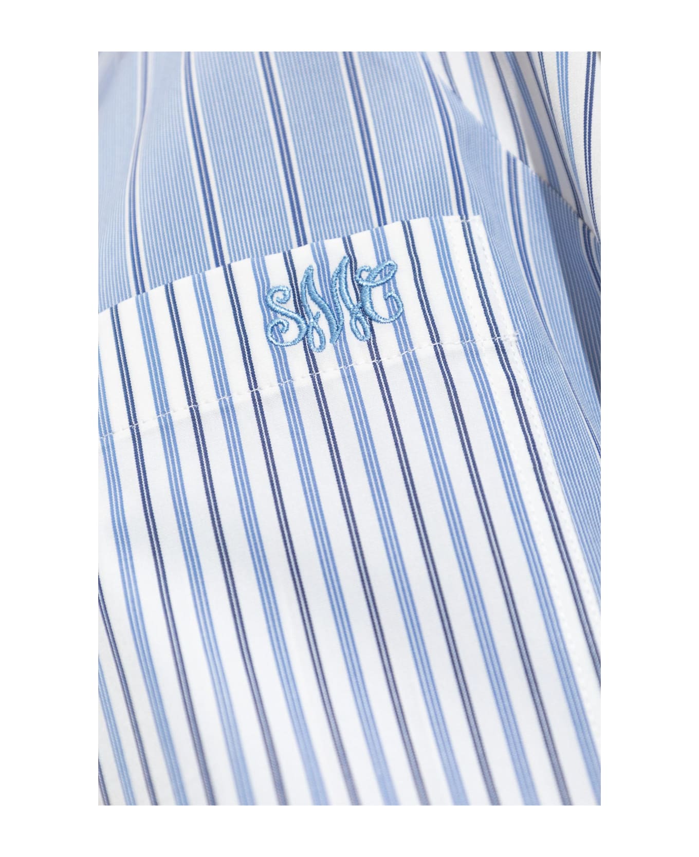 Stella McCartney Shirt With Pocket - AZURE
