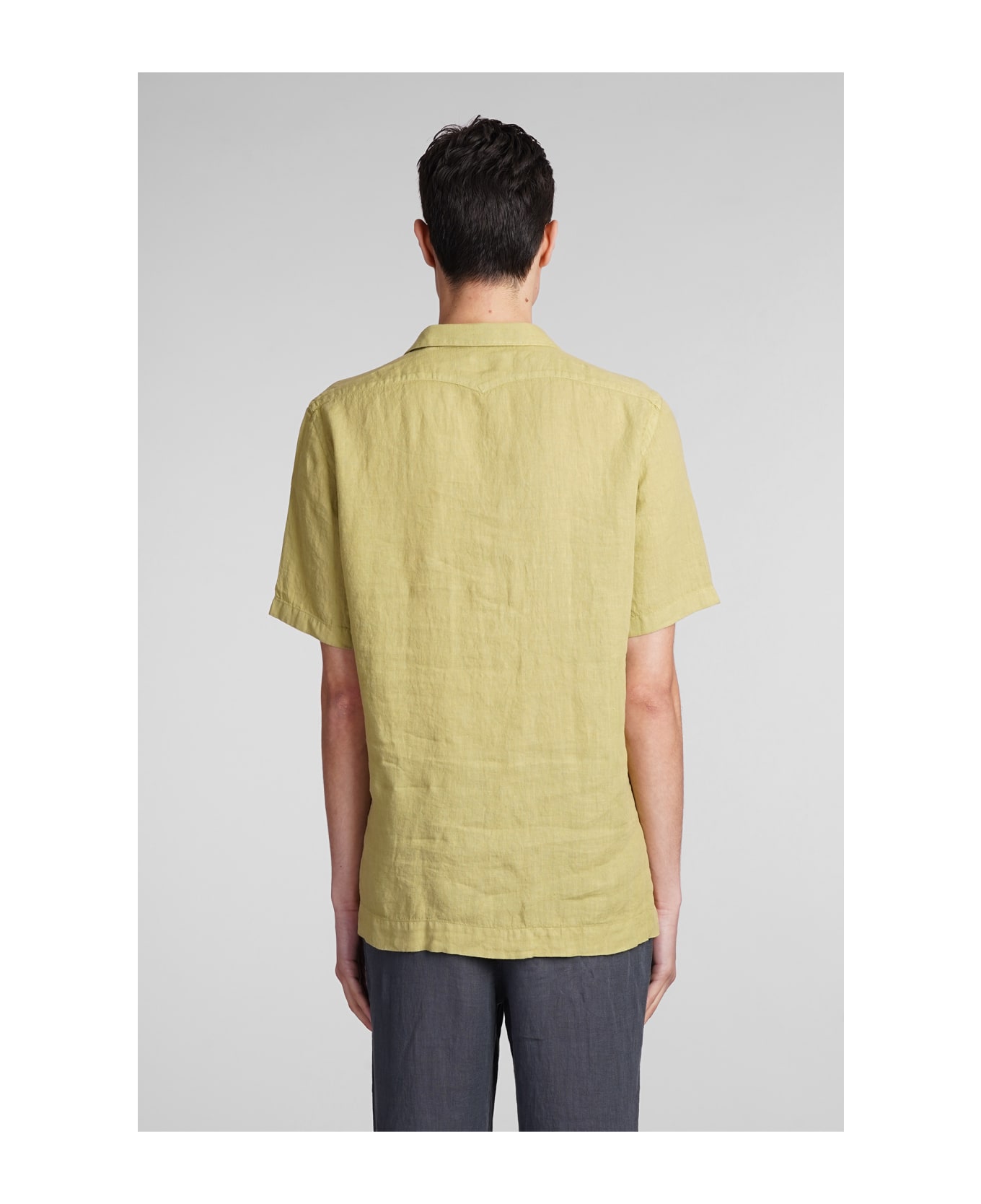 Massimo Alba Venice Shirt In Green Linen - green