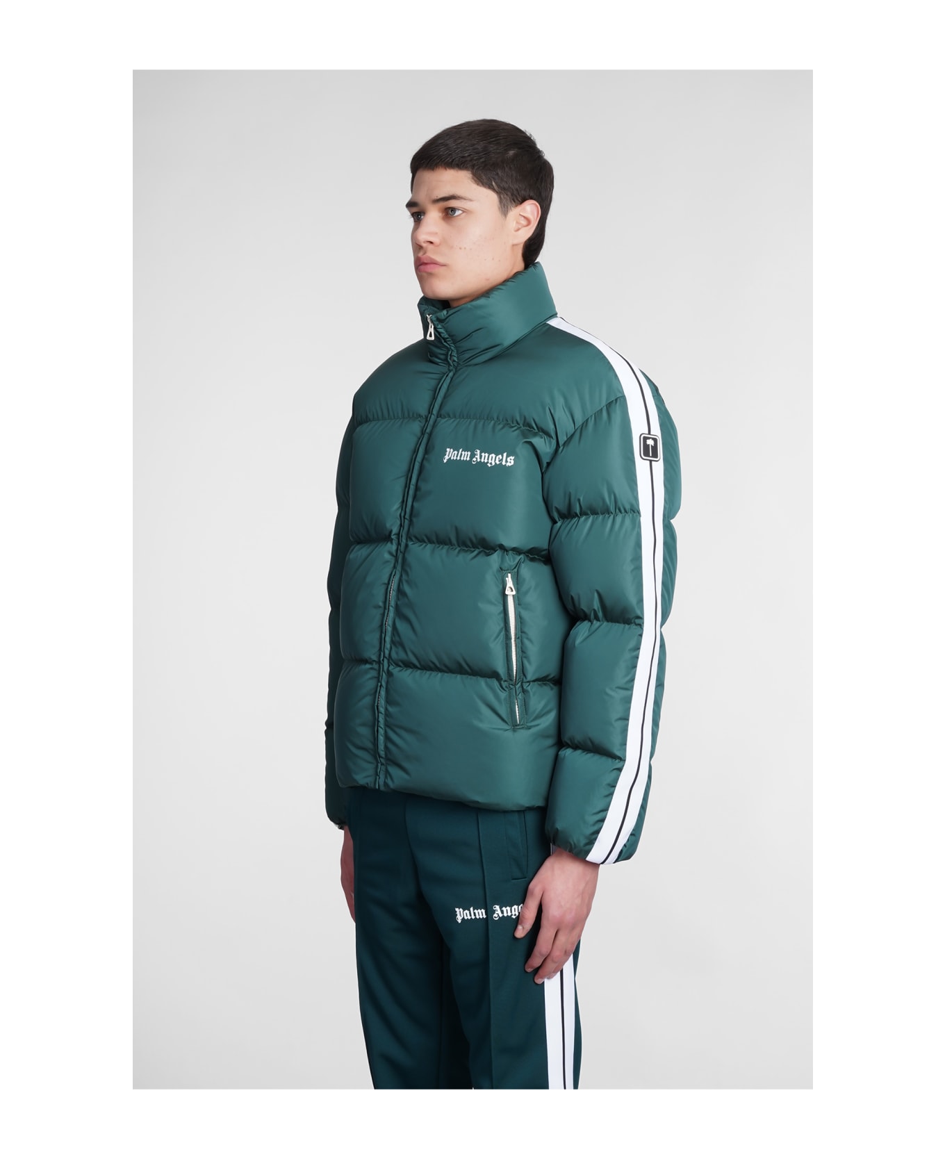 Palm Angels Puffer In Green Polyamide - green