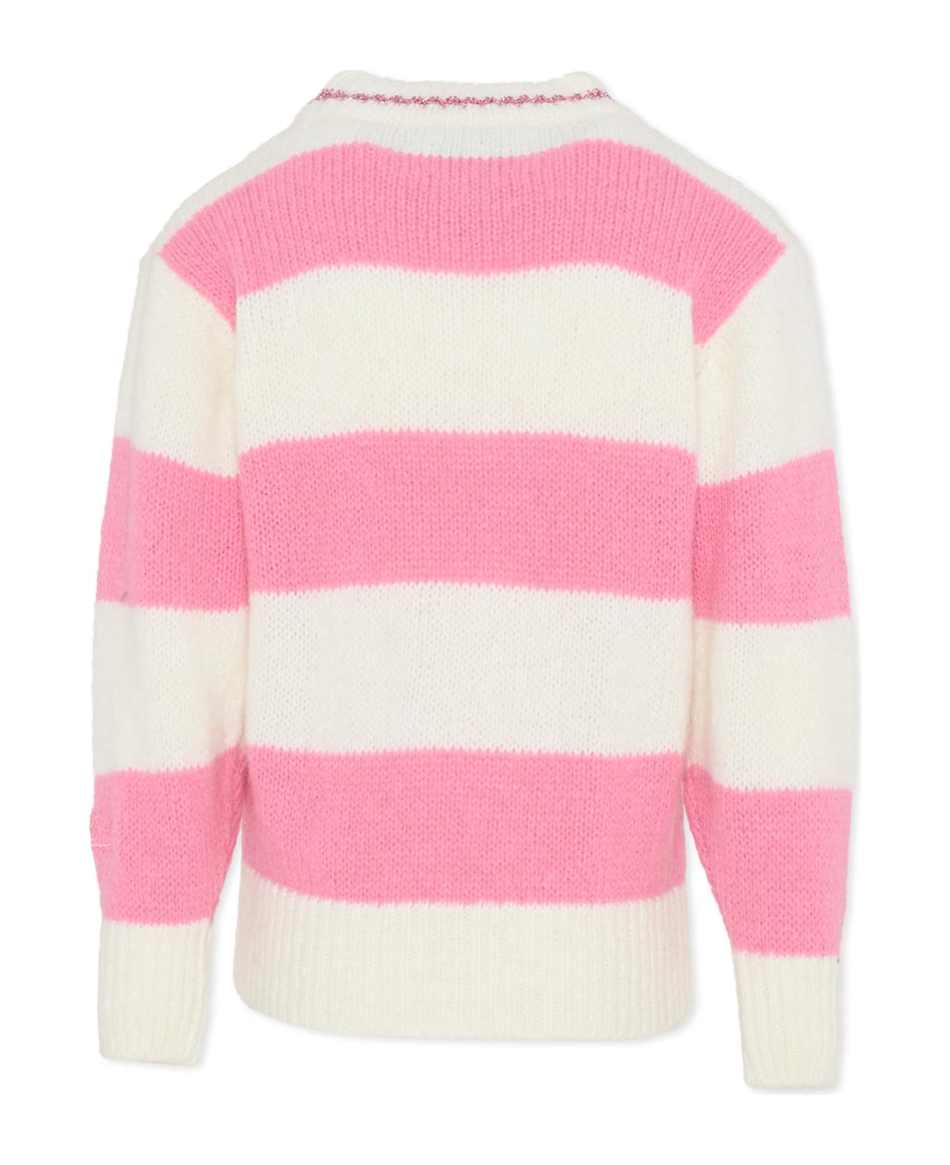 MC2 Saint Barth Pink Sweater For Girl With Writing - Pink