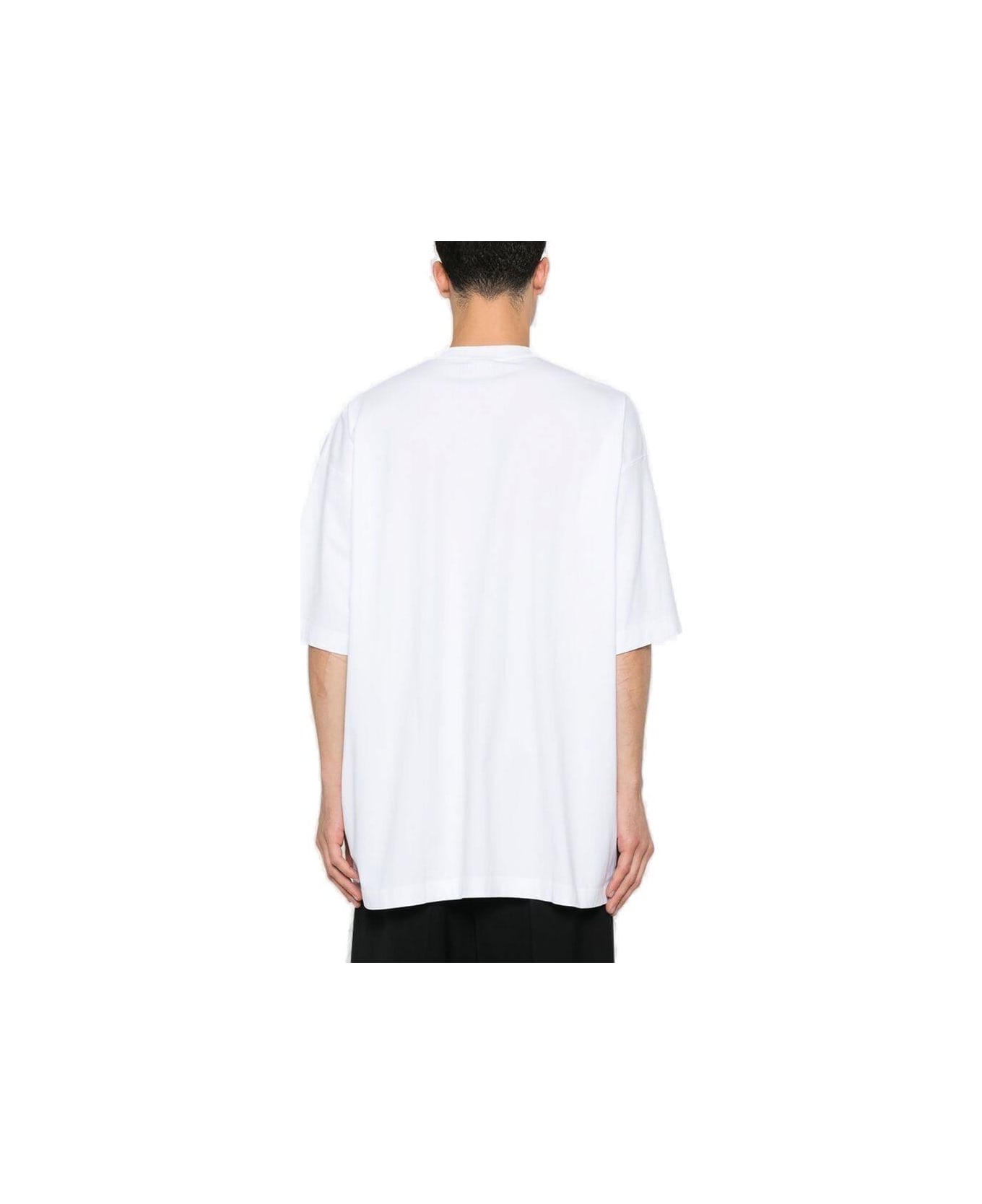VETEMENTS Logo Printed Crewneck T-shirt - WHITE