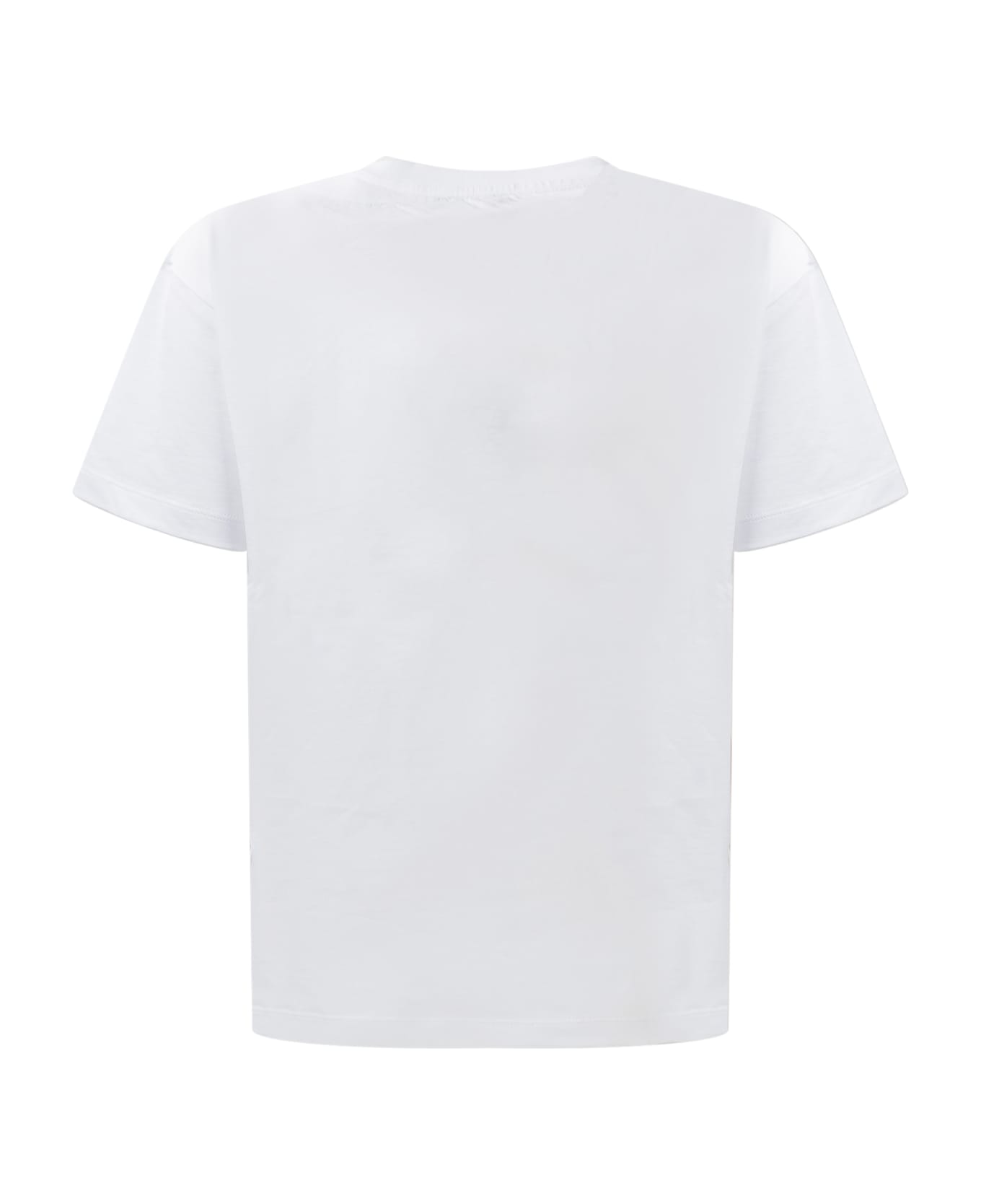 Balmain Logo T-shirt - WHITE/FUCHSIA Tシャツ＆ポロシャツ