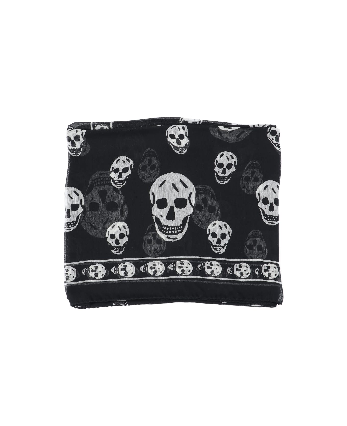 Alexander McQueen Skull Foulard - Black スカーフ＆ストール